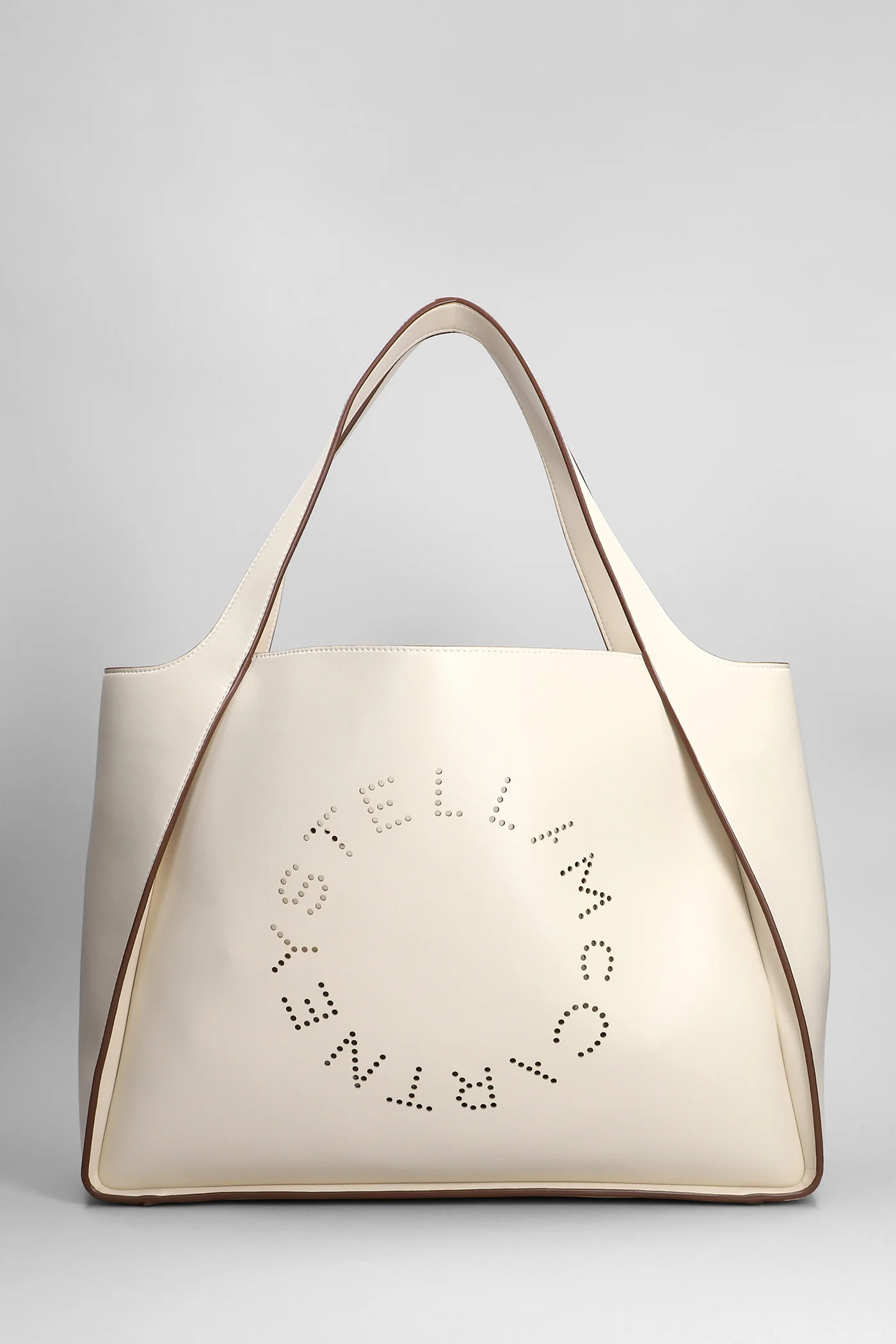 Tote in white faux leather