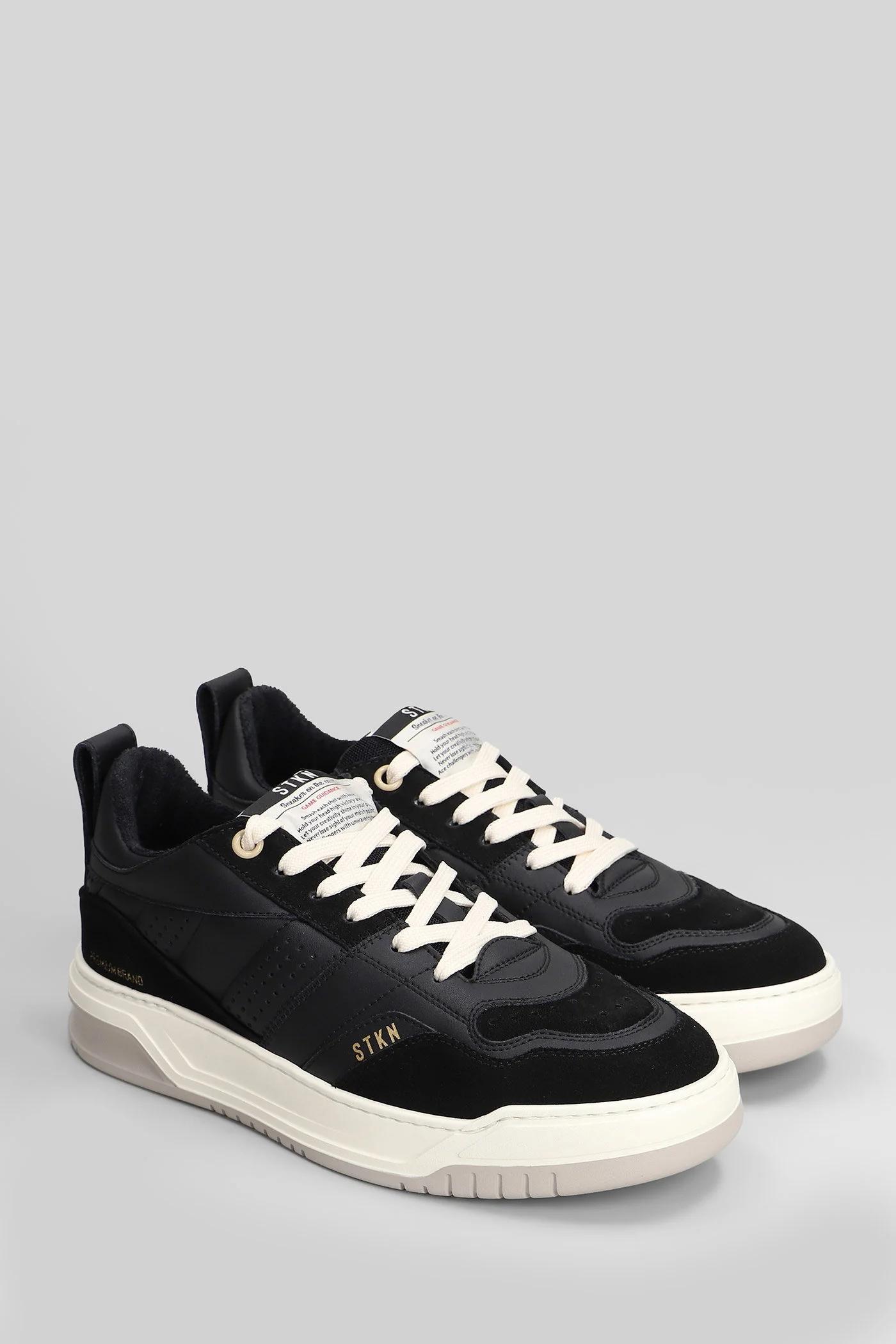 Skater Sneakers in black leather - Image 2