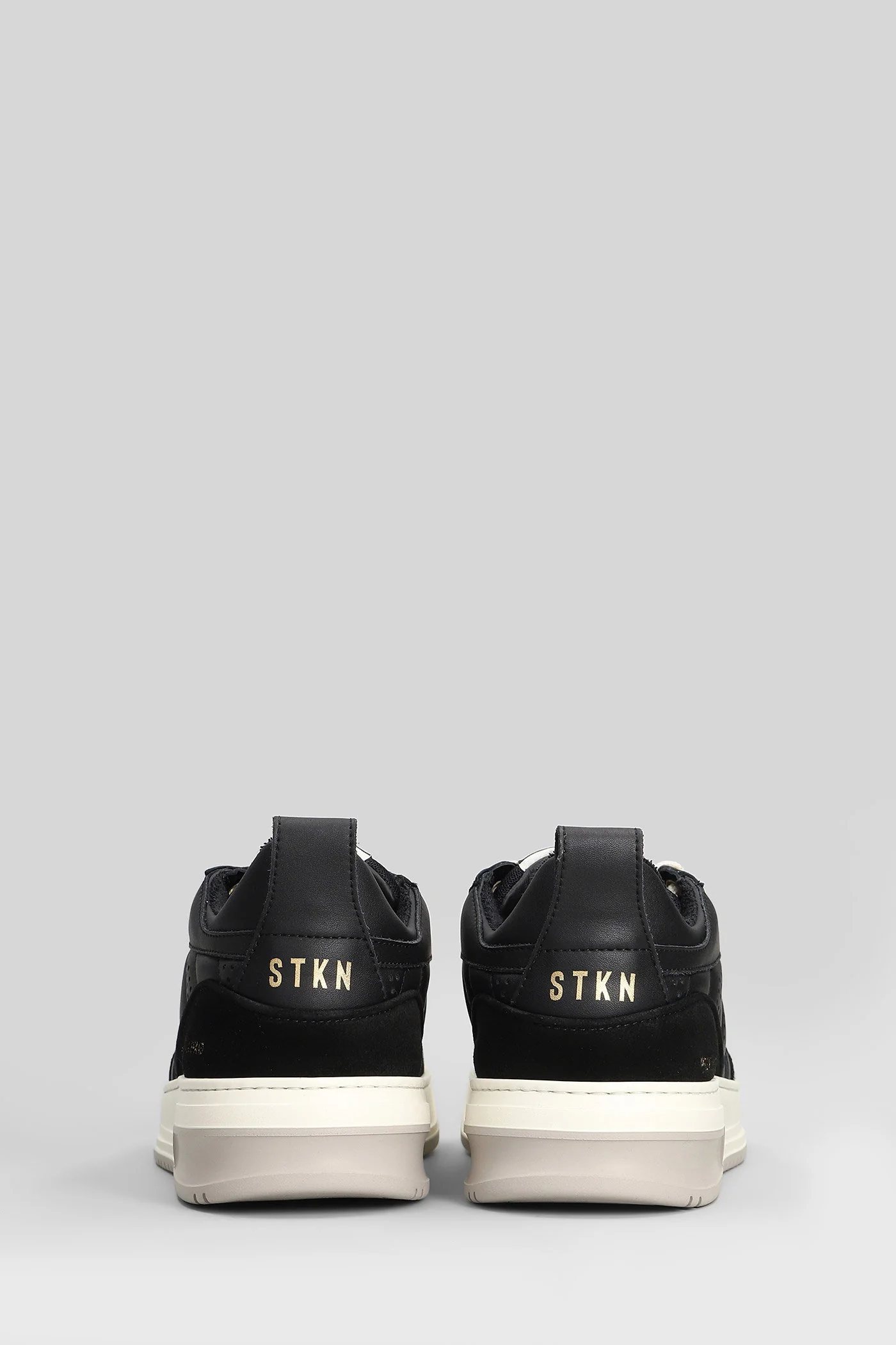Skater Sneakers in black leather - Image 4