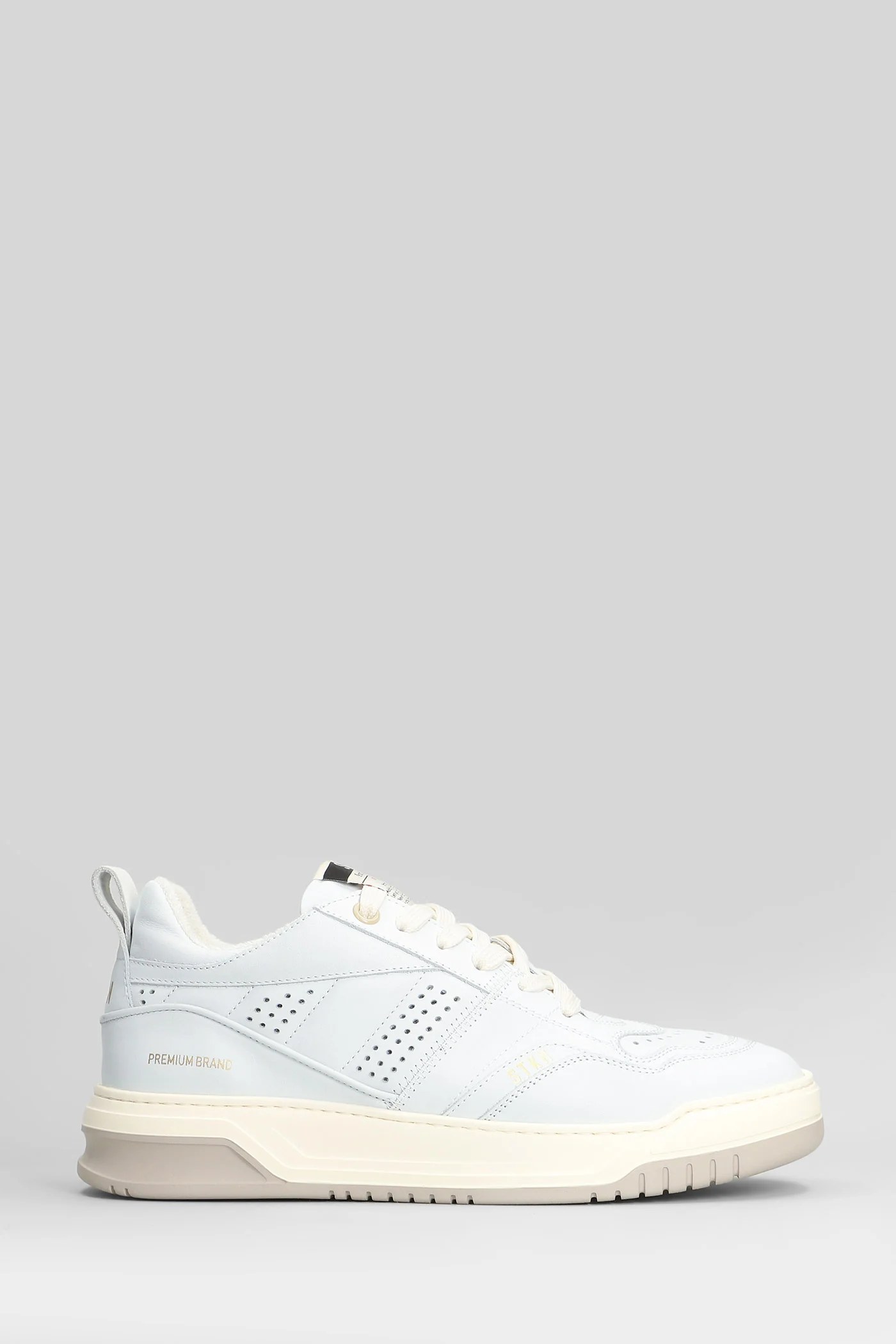 Skater Sneakers in cyan leather