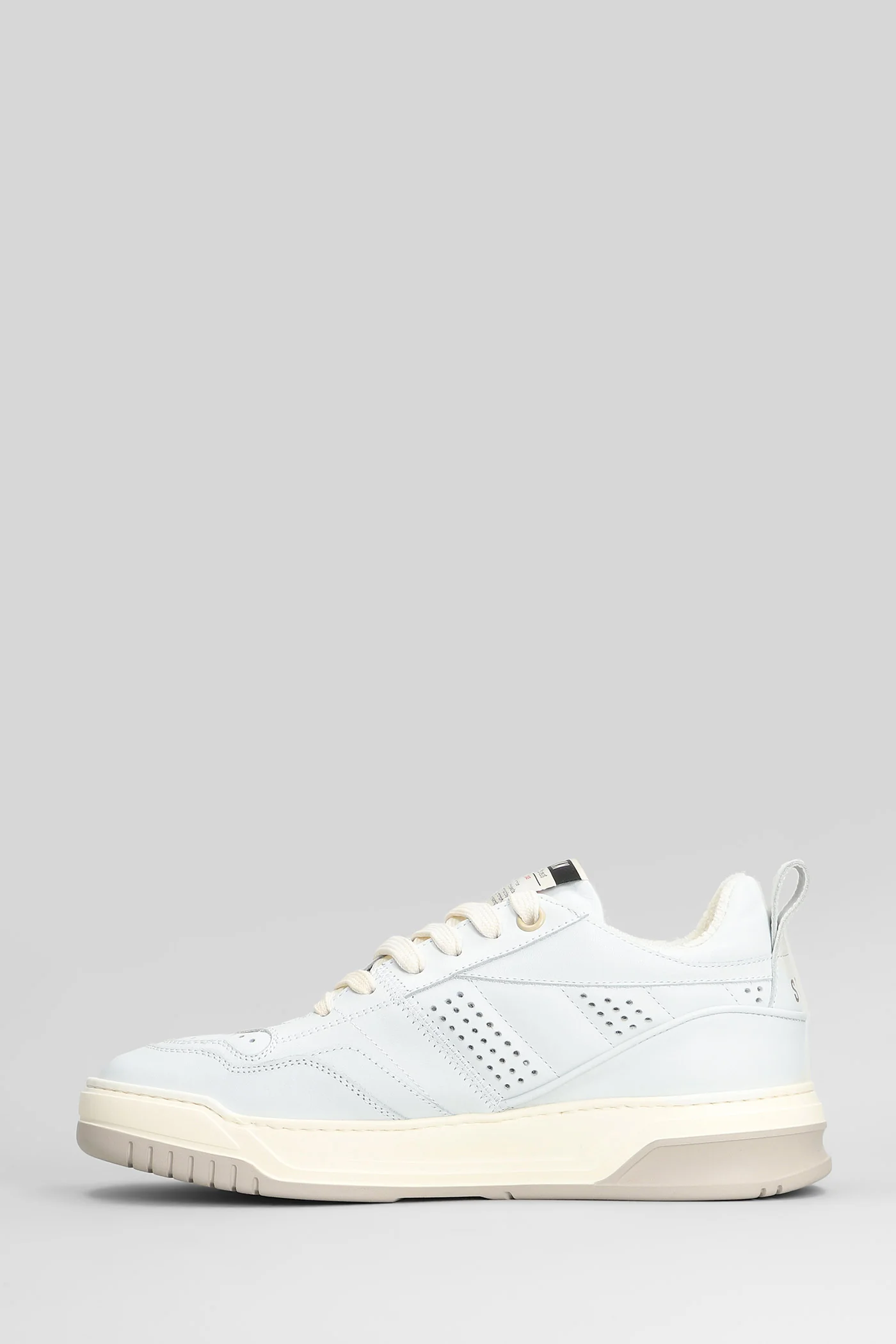 Skater Sneakers in cyan leather - Image 3