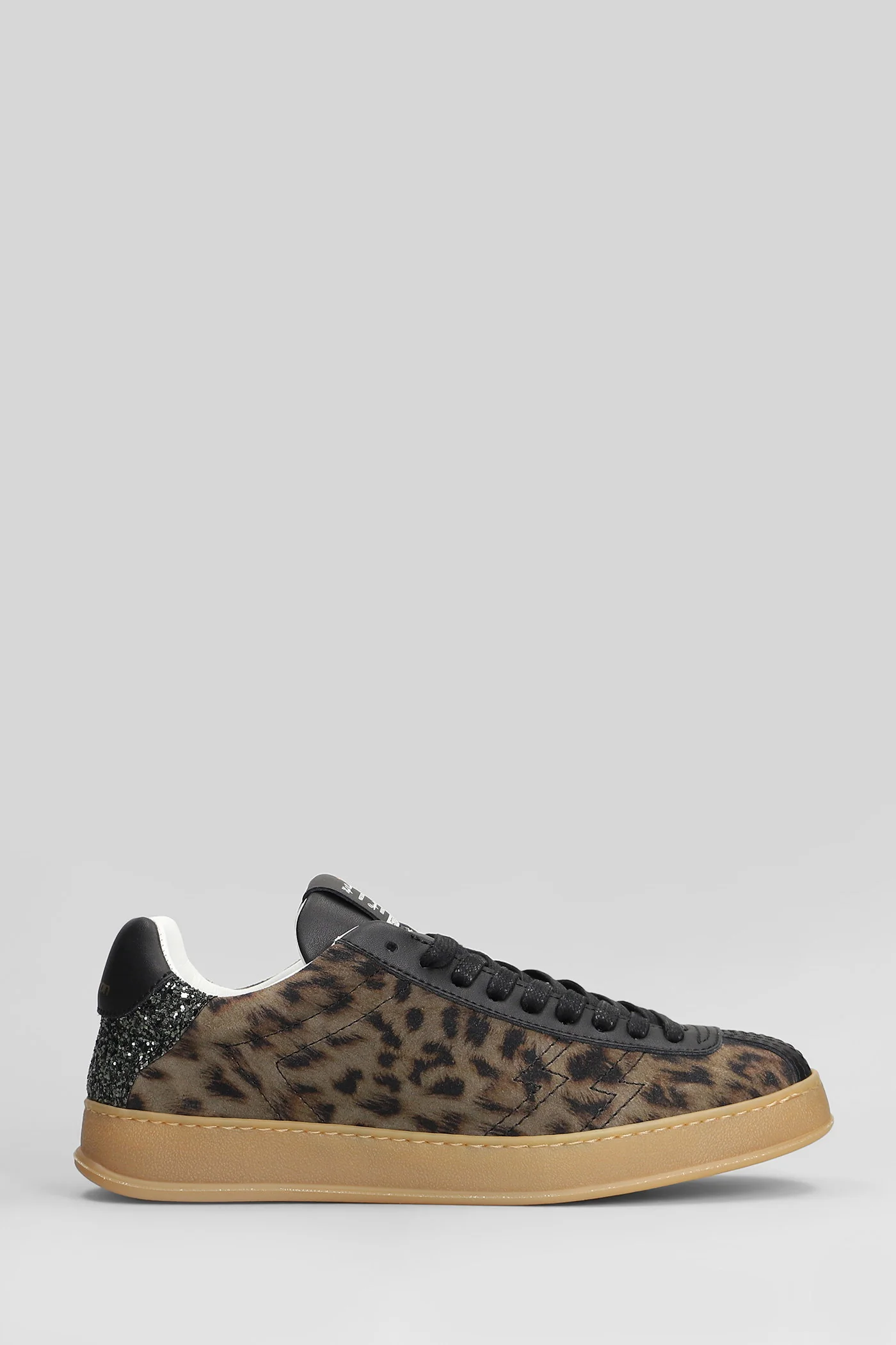 Zapper Sneakers in Animalier suede and leather