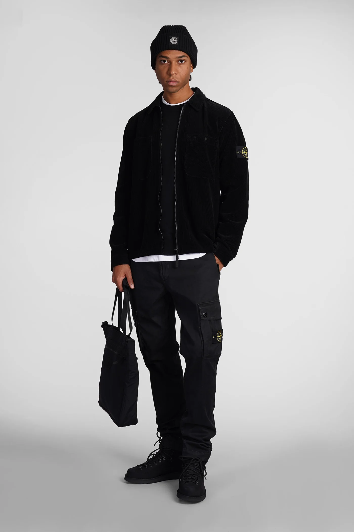 Casual jacket in black cotton - Image 2