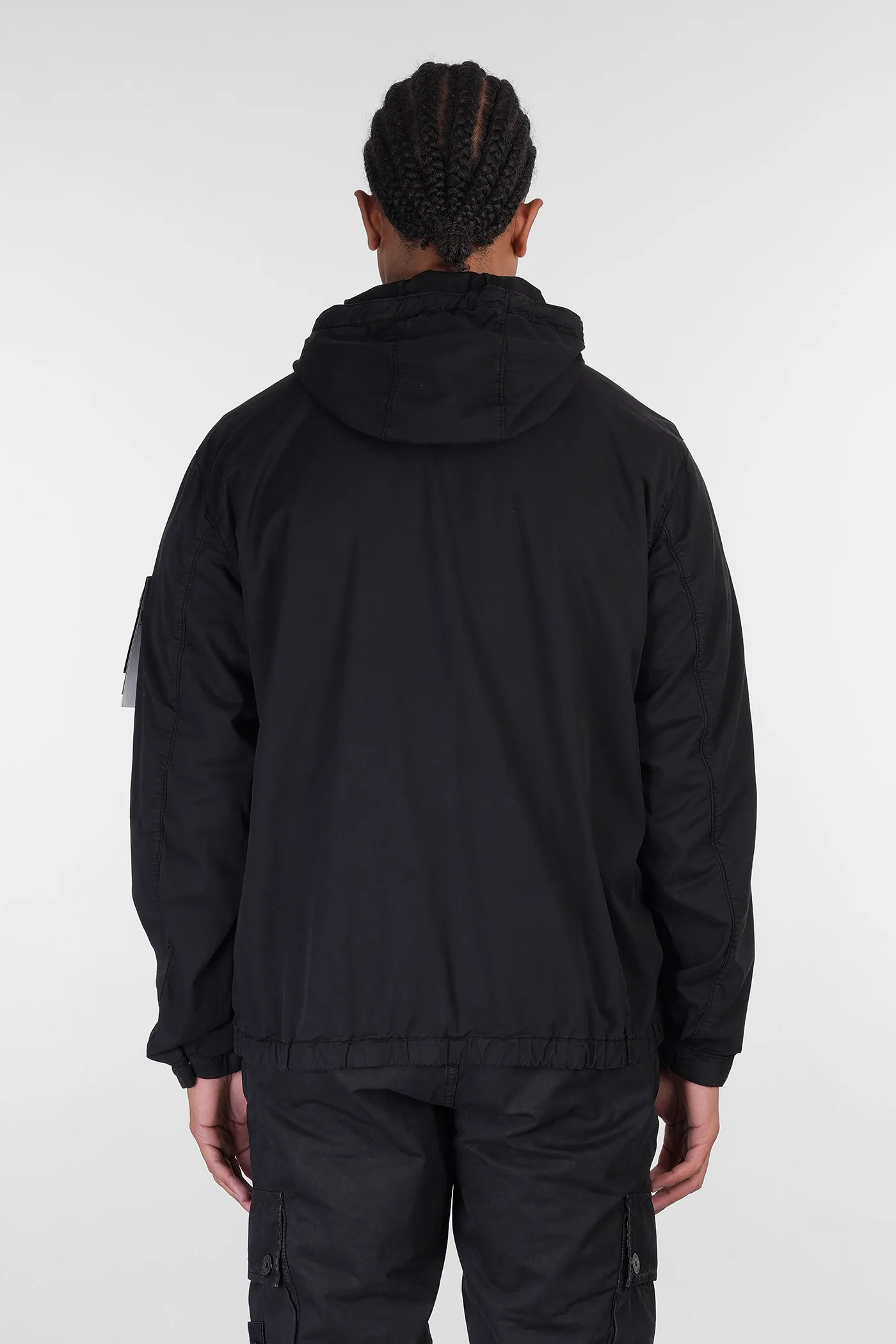 Casual jacket in black cotton - Image 3