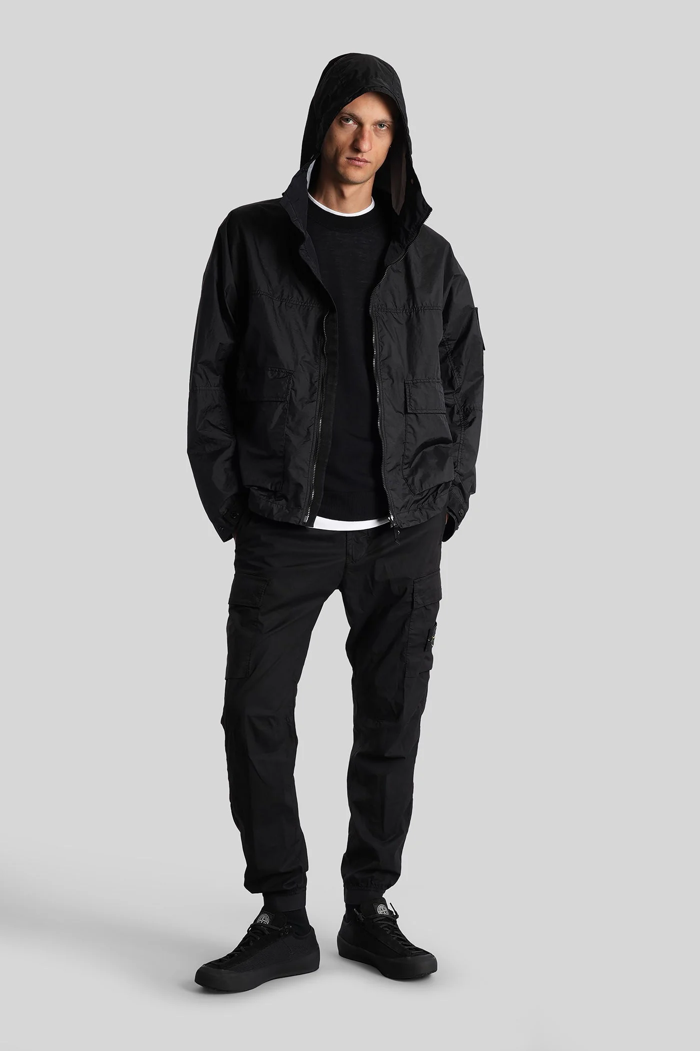 Casual jacket in black polyamide - Image 2