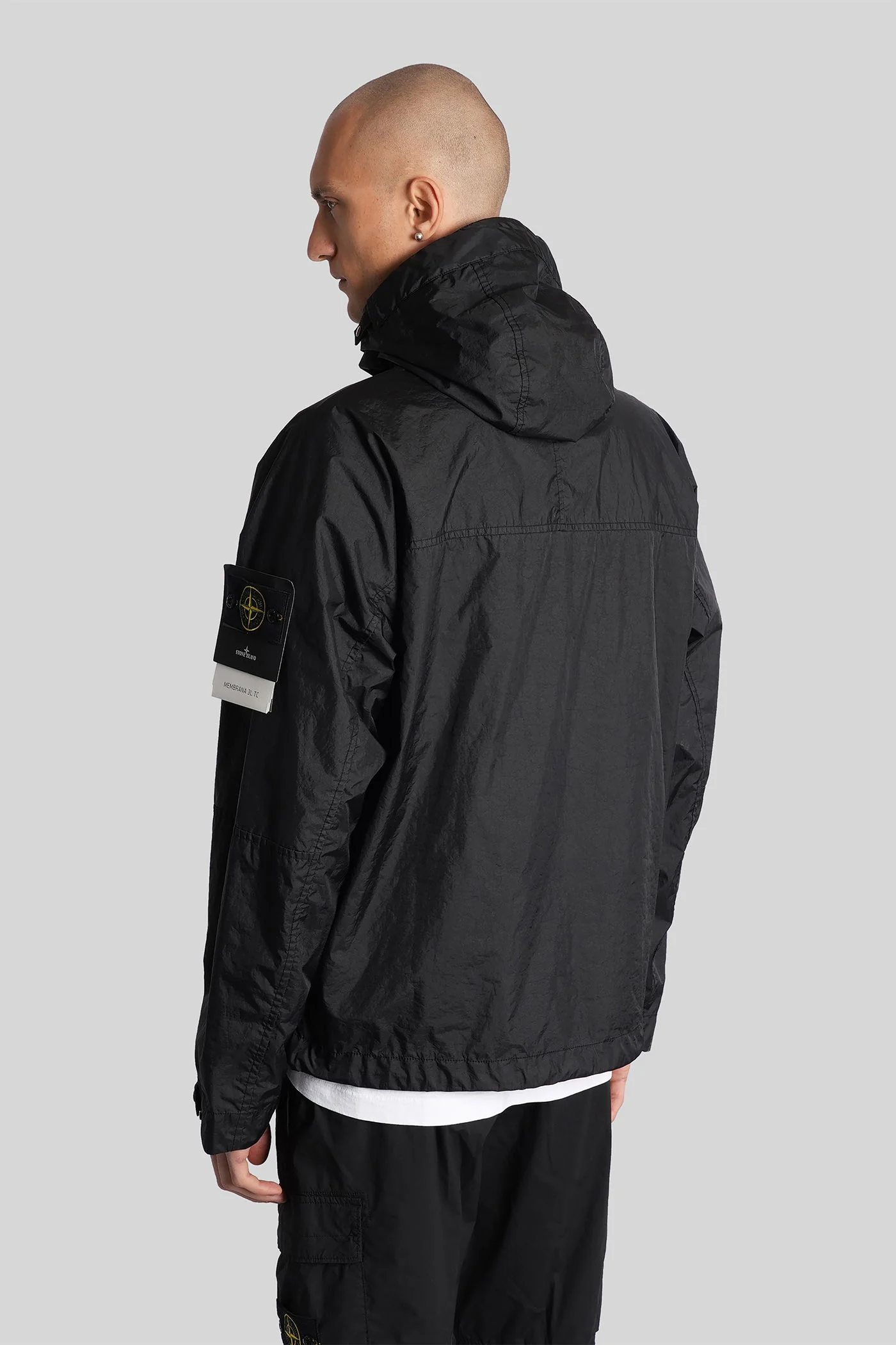 Casual jacket in black polyamide - Image 3