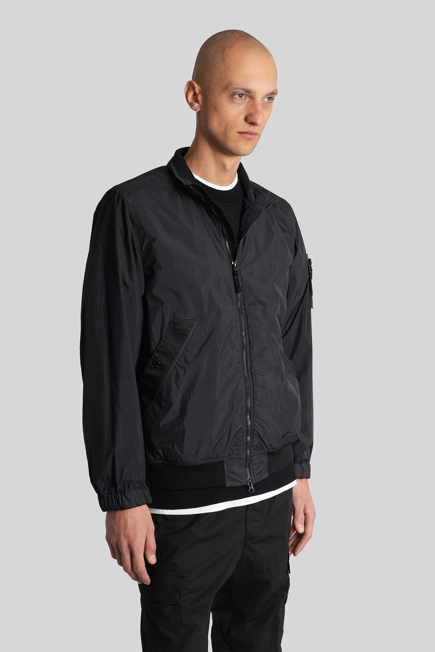Casual jacket in black polyamide - Image 4