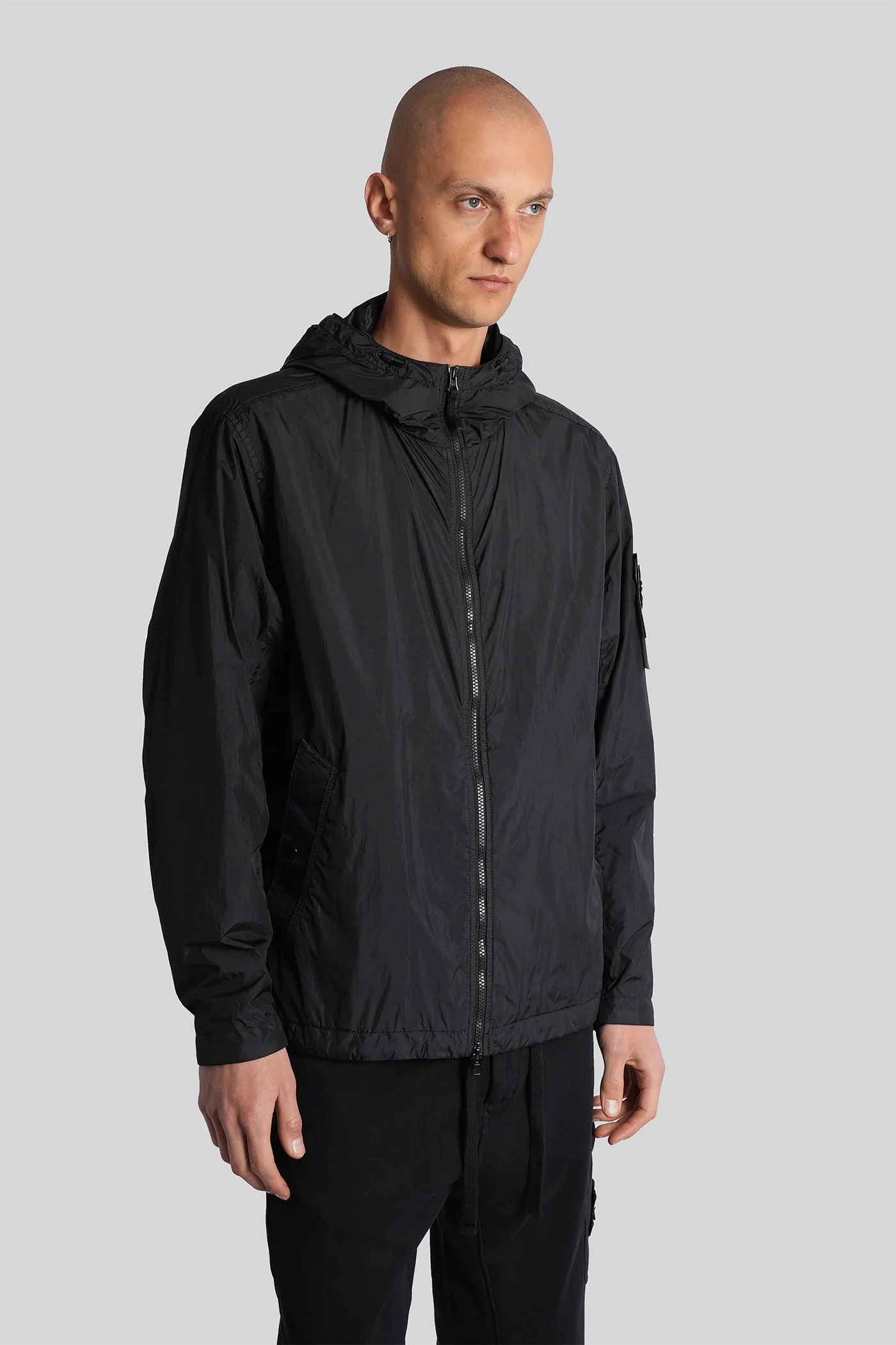 Casual jacket in black polyamide - Image 4