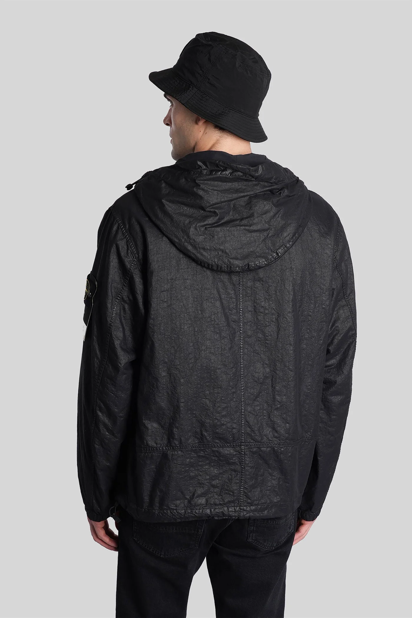 Casual jacket in black polyamide - Image 3