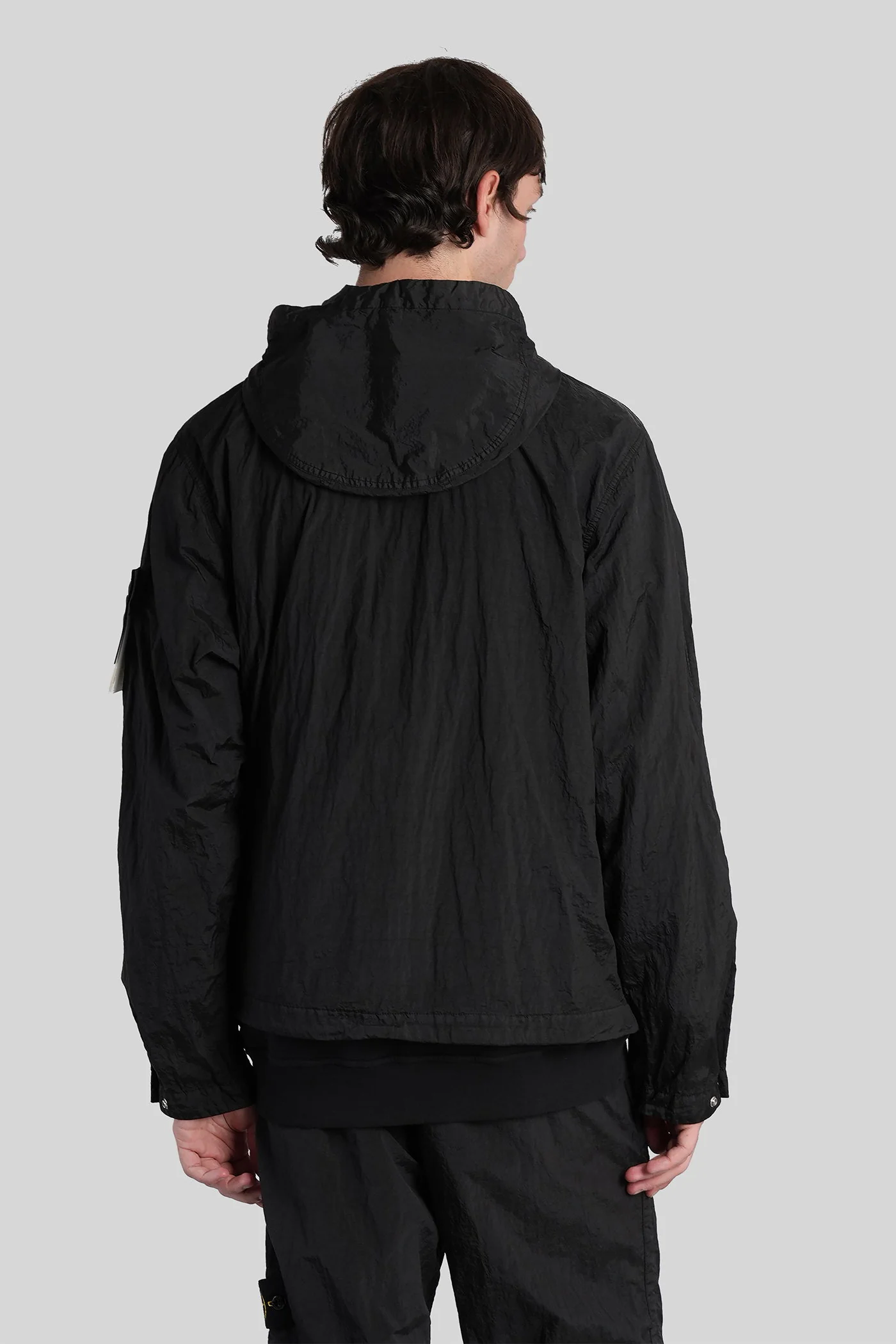 Casual jacket in black polyamide - Image 3