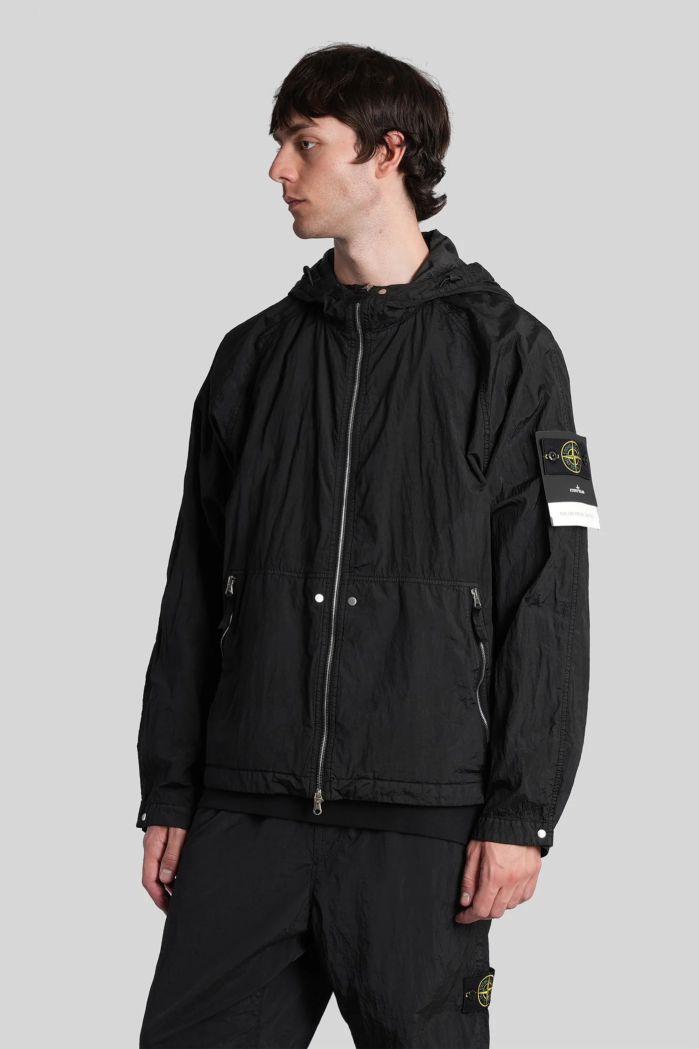 Casual jacket in black polyamide - Image 4