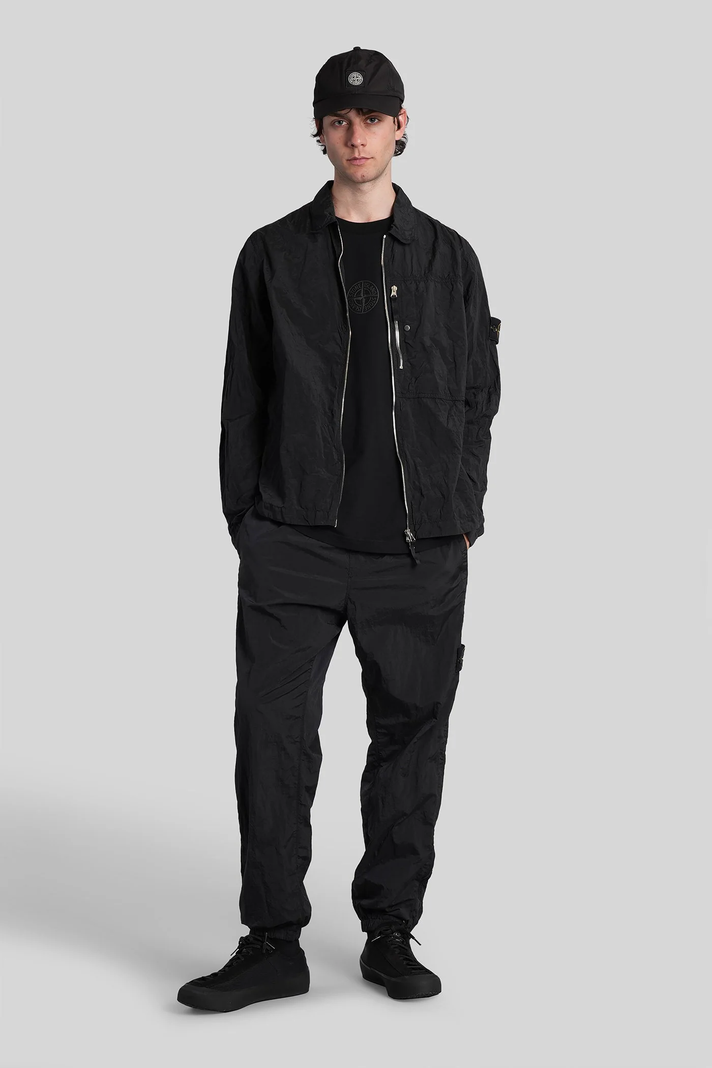 Casual jacket in black polyamide - Image 2