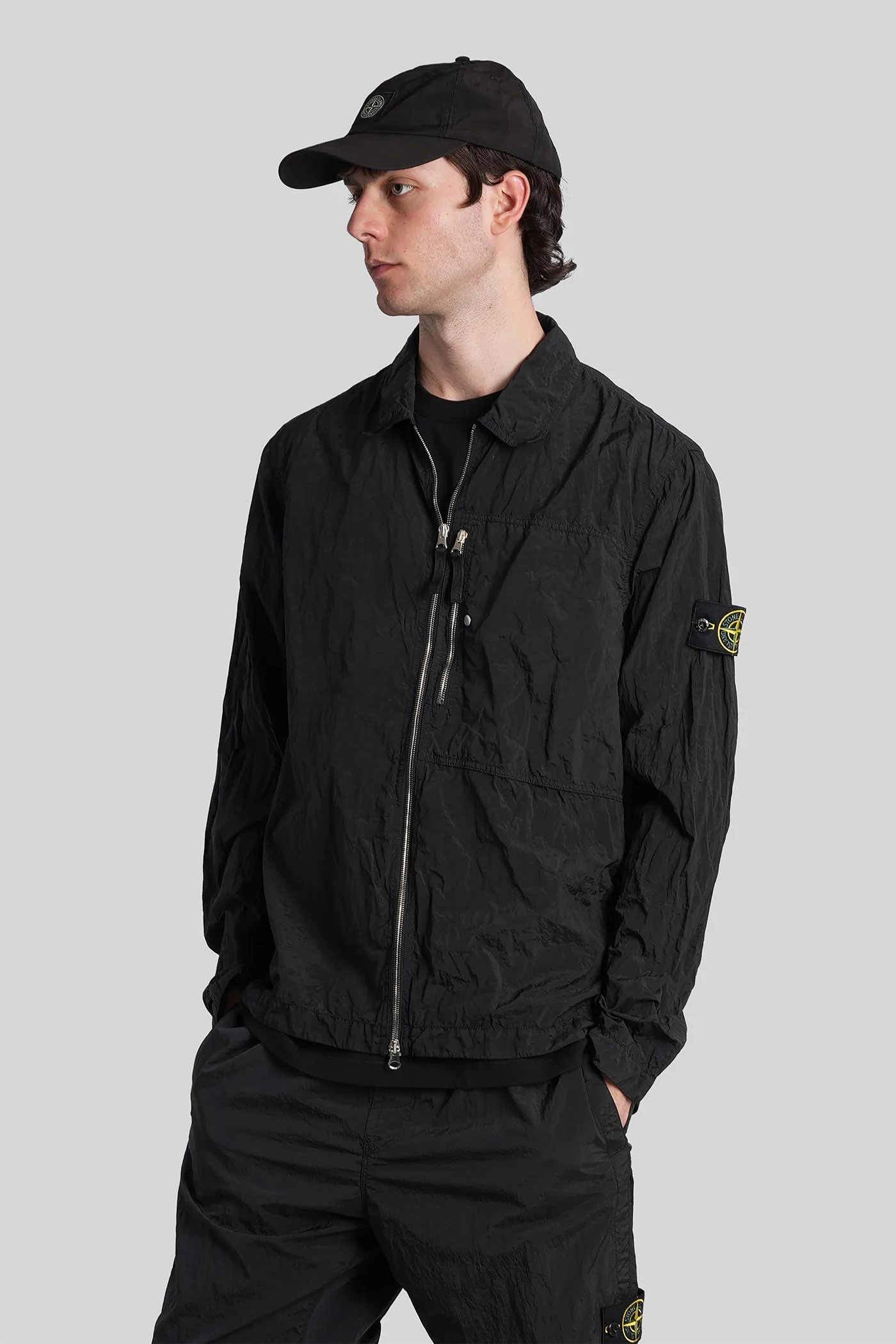 Casual jacket in black polyamide - Image 4