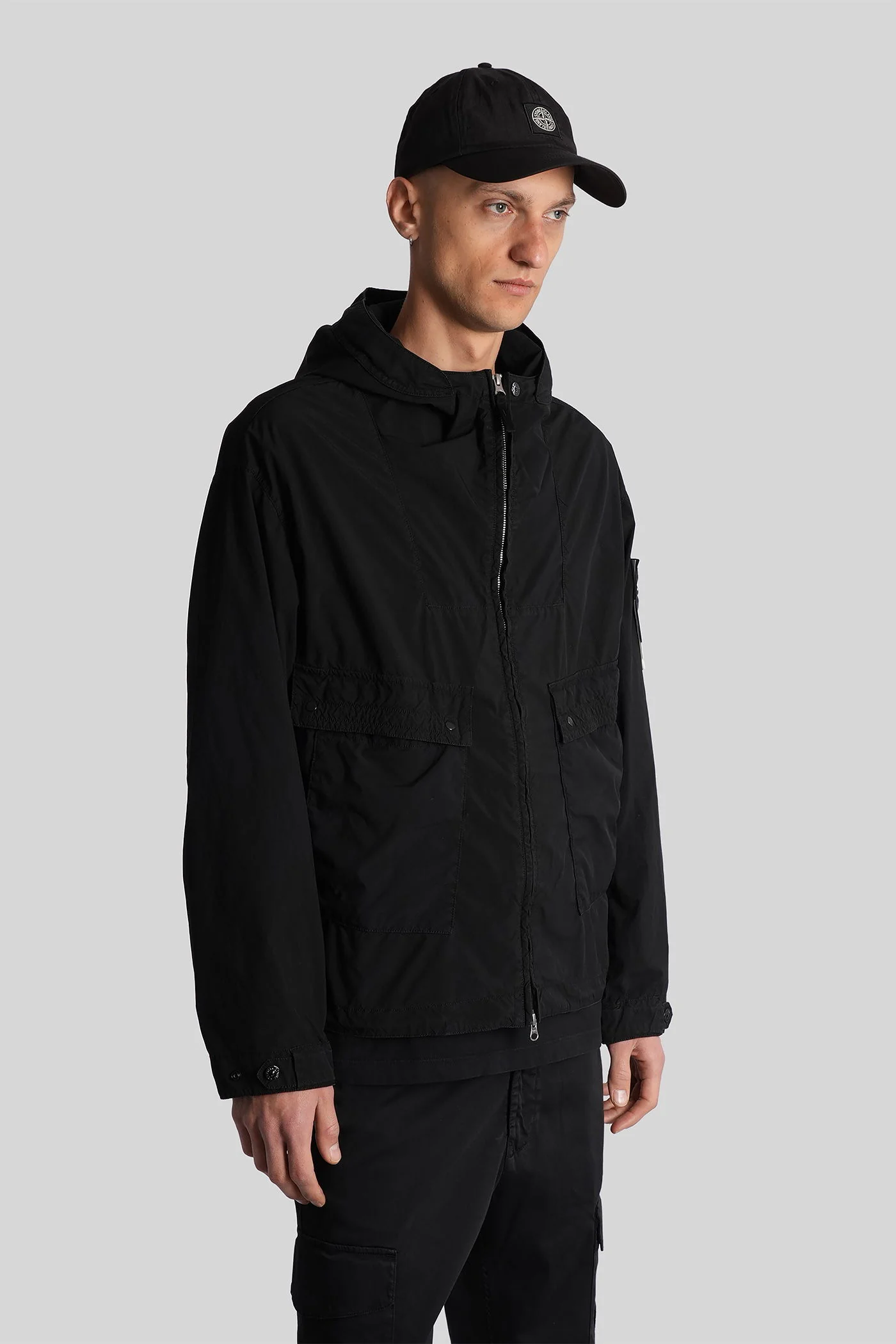 Casual jacket in black polyester - Image 4