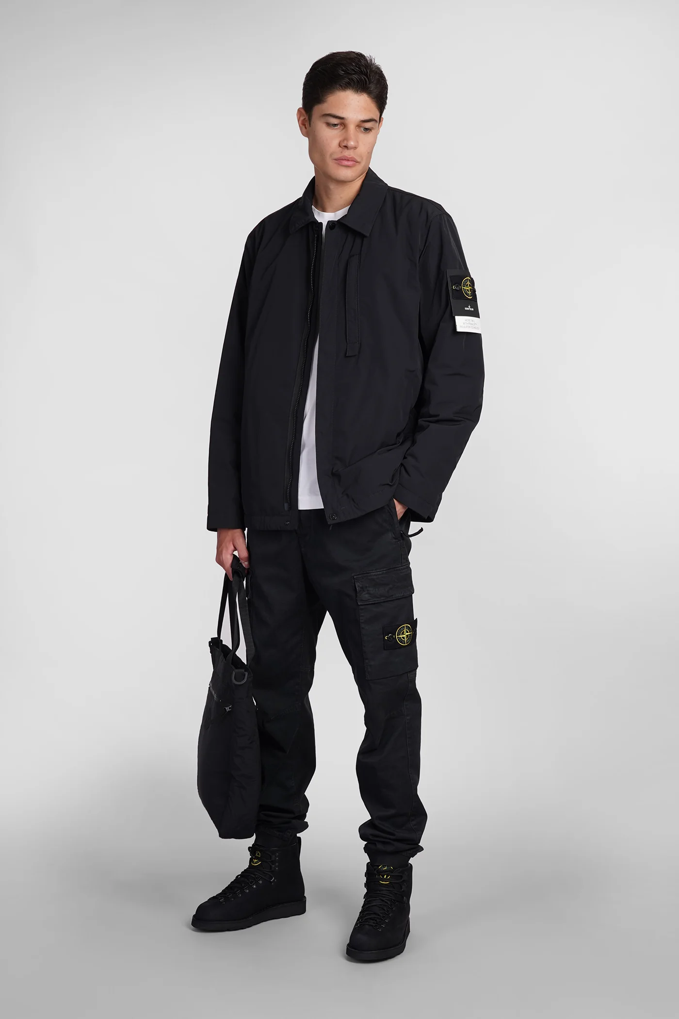 Casual jacket in black polyester - Image 2