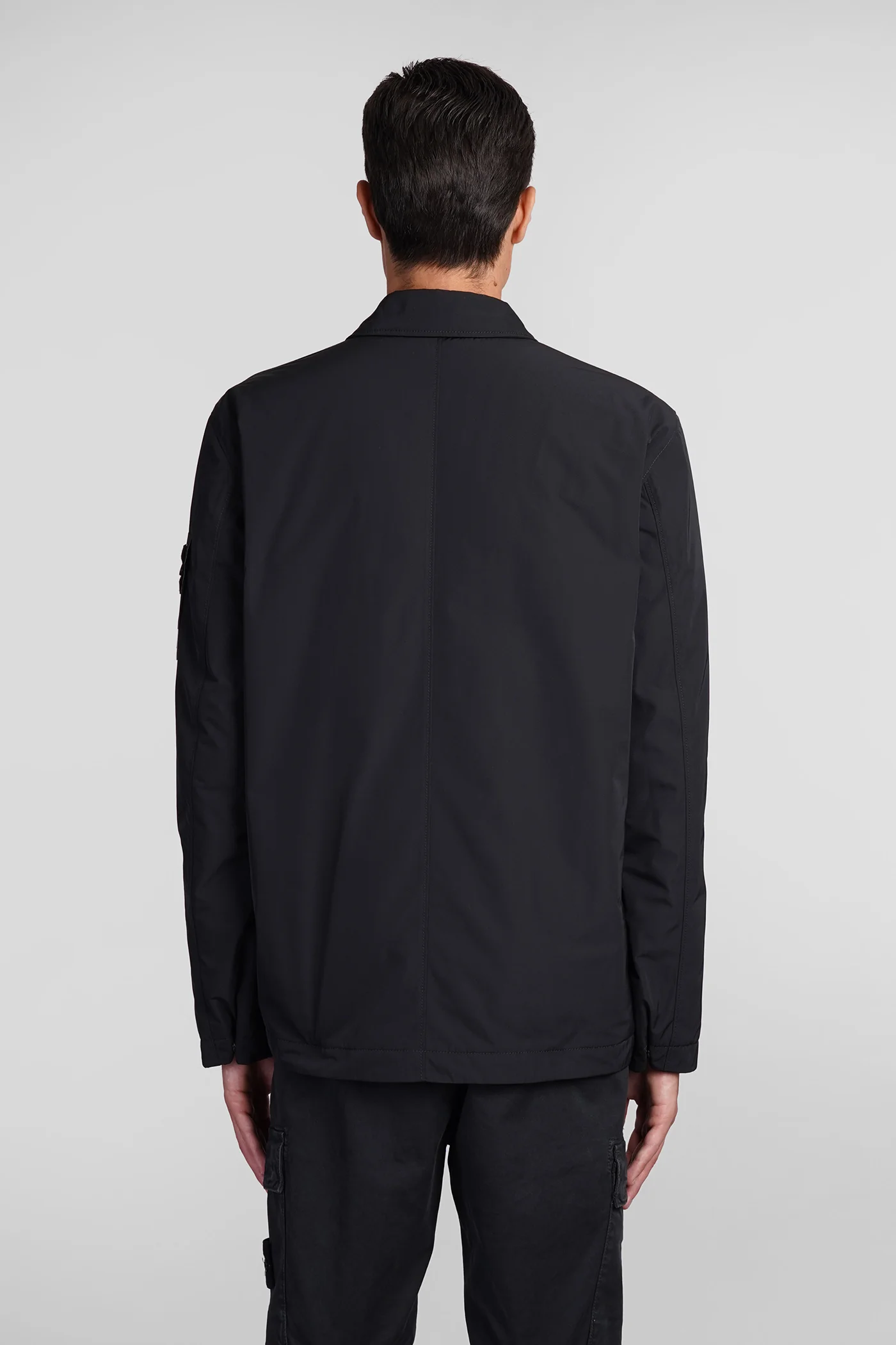 Casual jacket in black polyester - Image 3