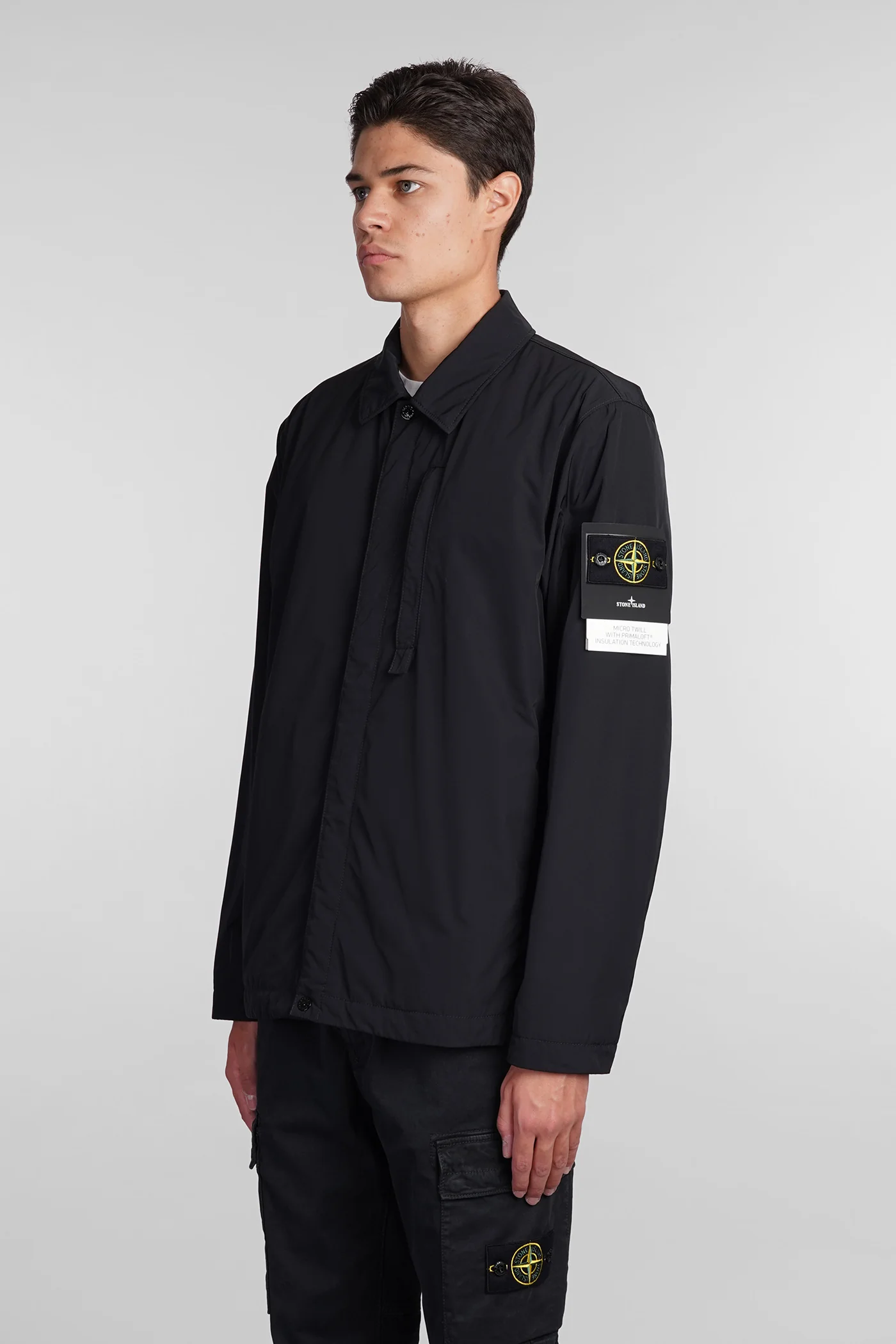 Casual jacket in black polyester - Image 4