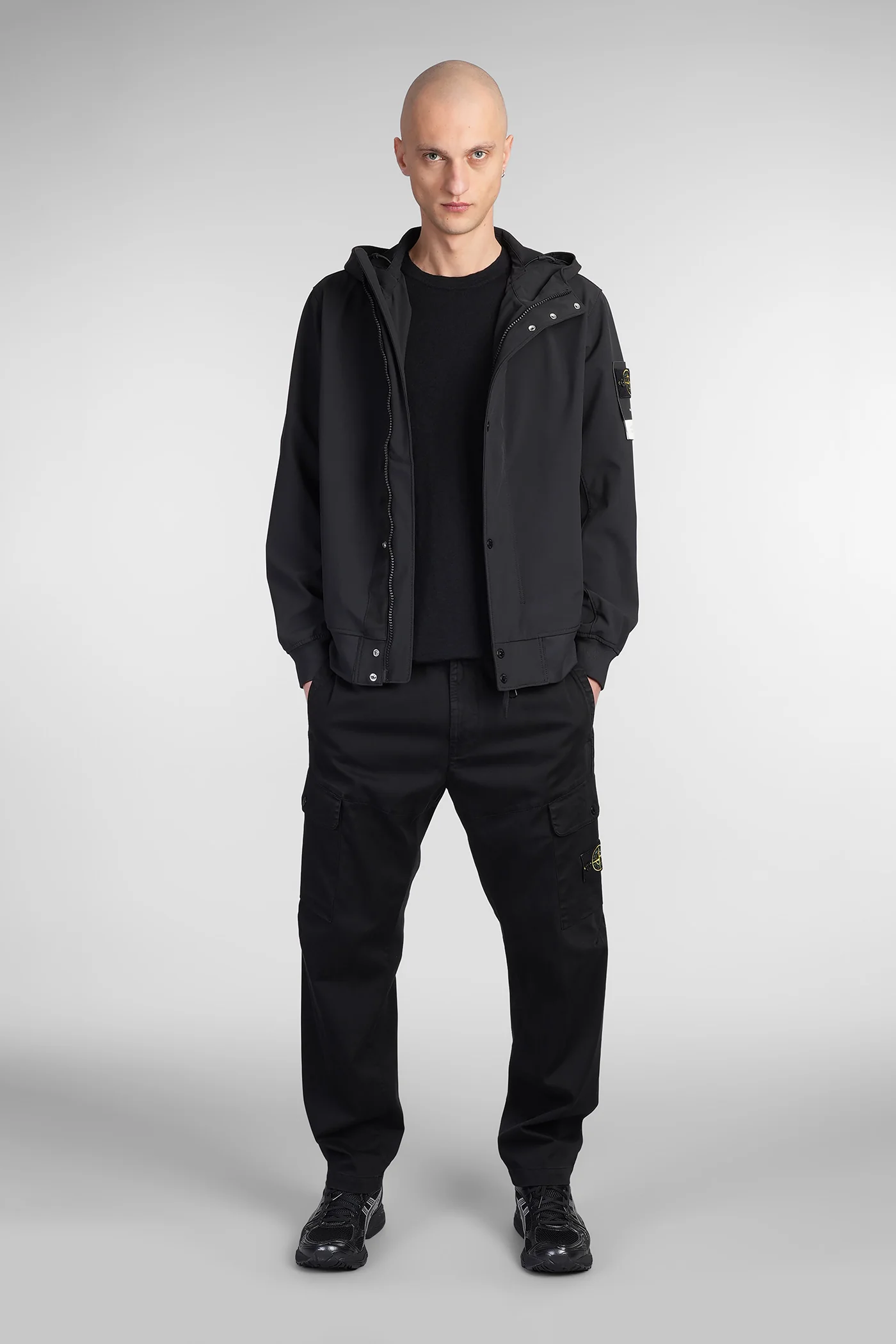 Casual jacket in black polyester - Image 2