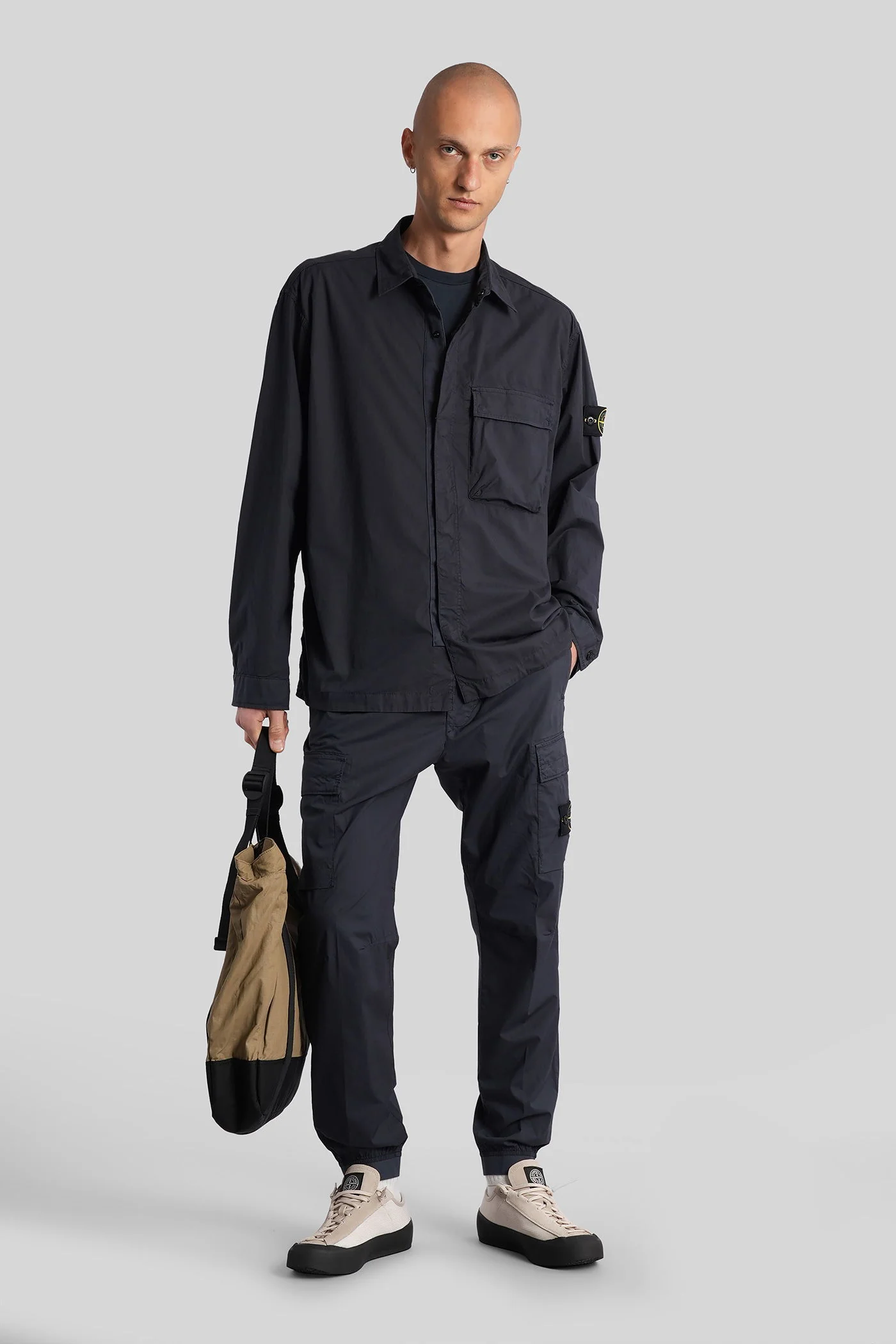 Casual jacket in blue cotton - Image 2