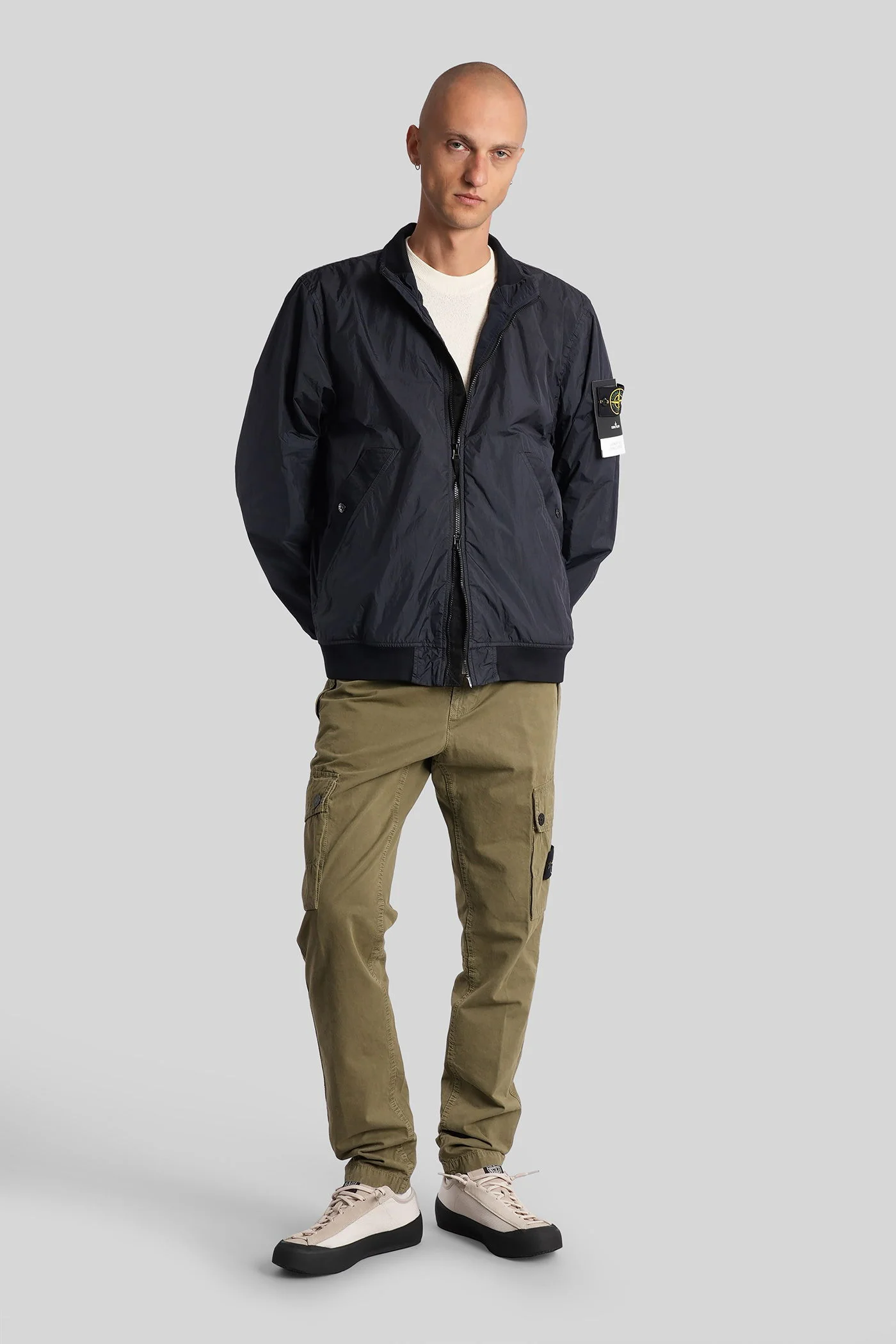 Casual jacket in blue polyamide - Image 2