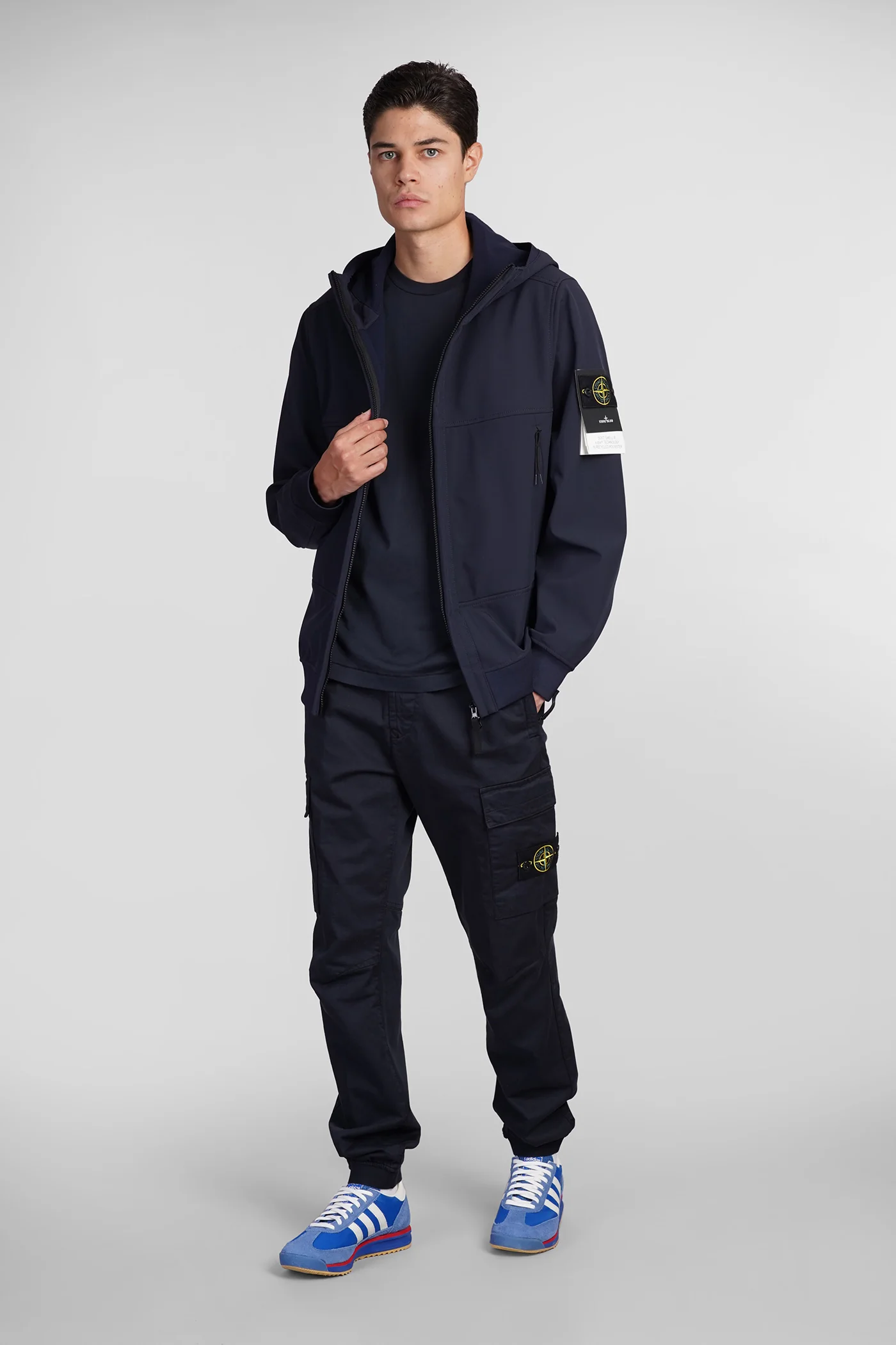 Casual jacket in blue polyester - Image 2