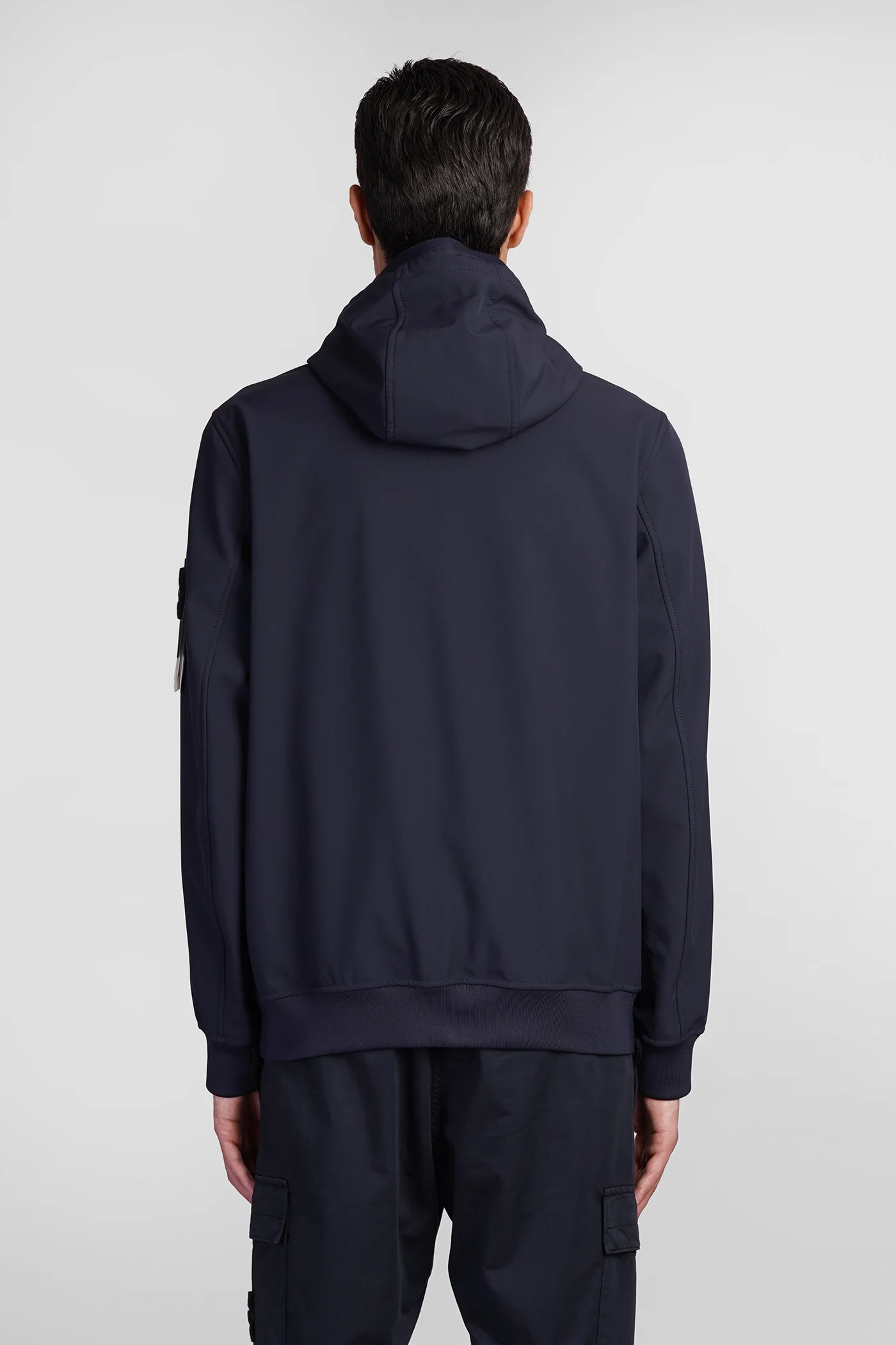 Casual jacket in blue polyester - Image 3