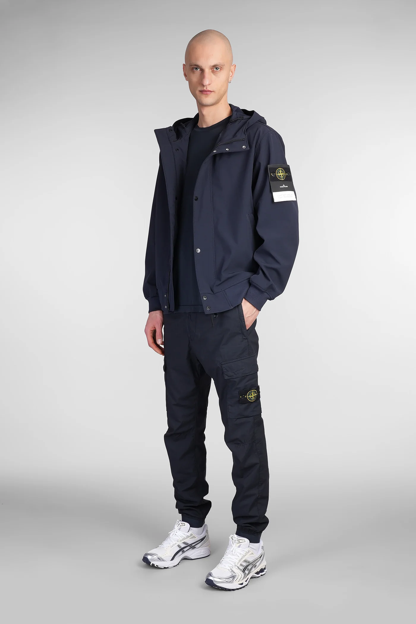 Casual jacket in blue polyester - Image 2