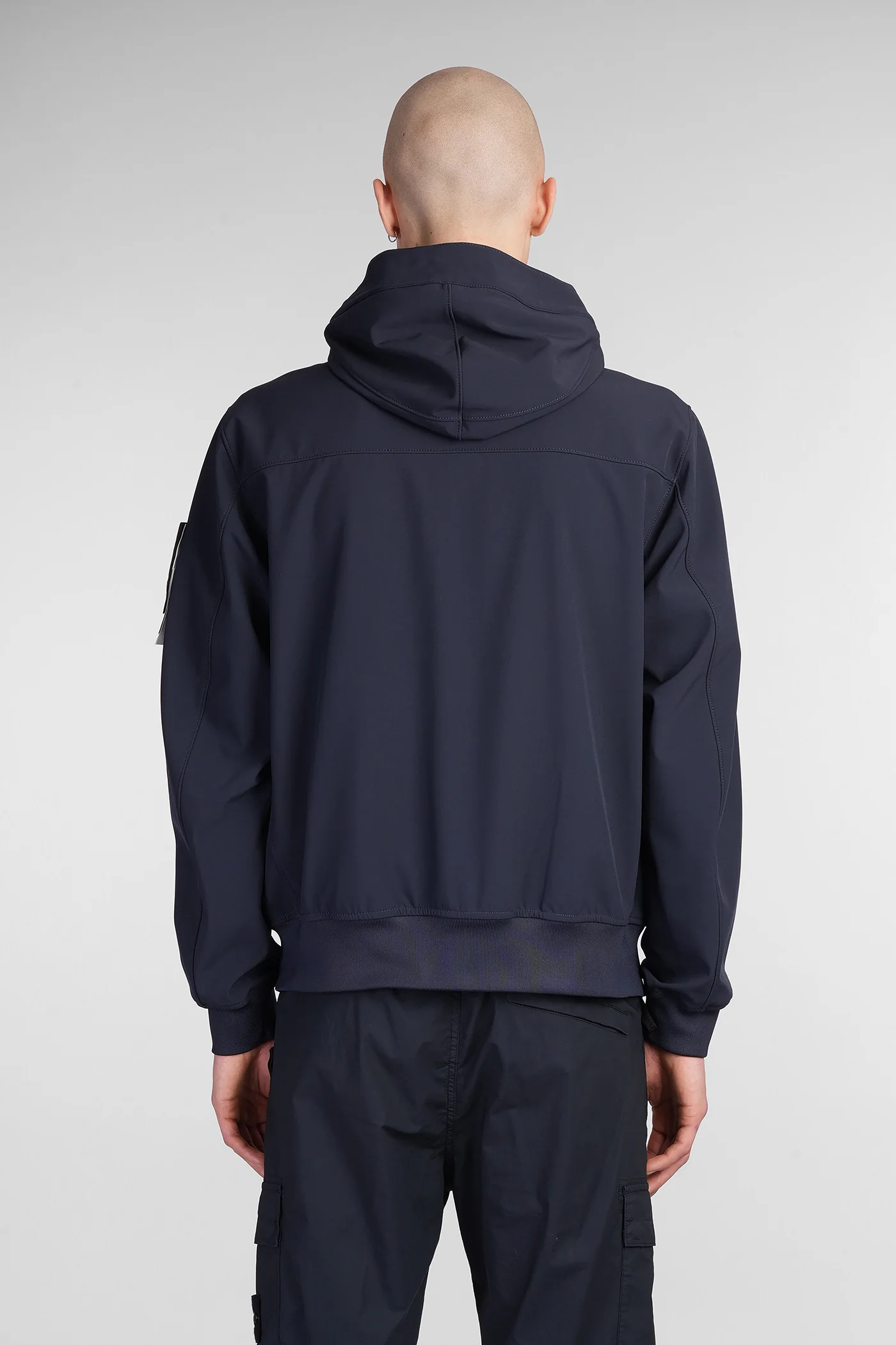 Casual jacket in blue polyester - Image 3