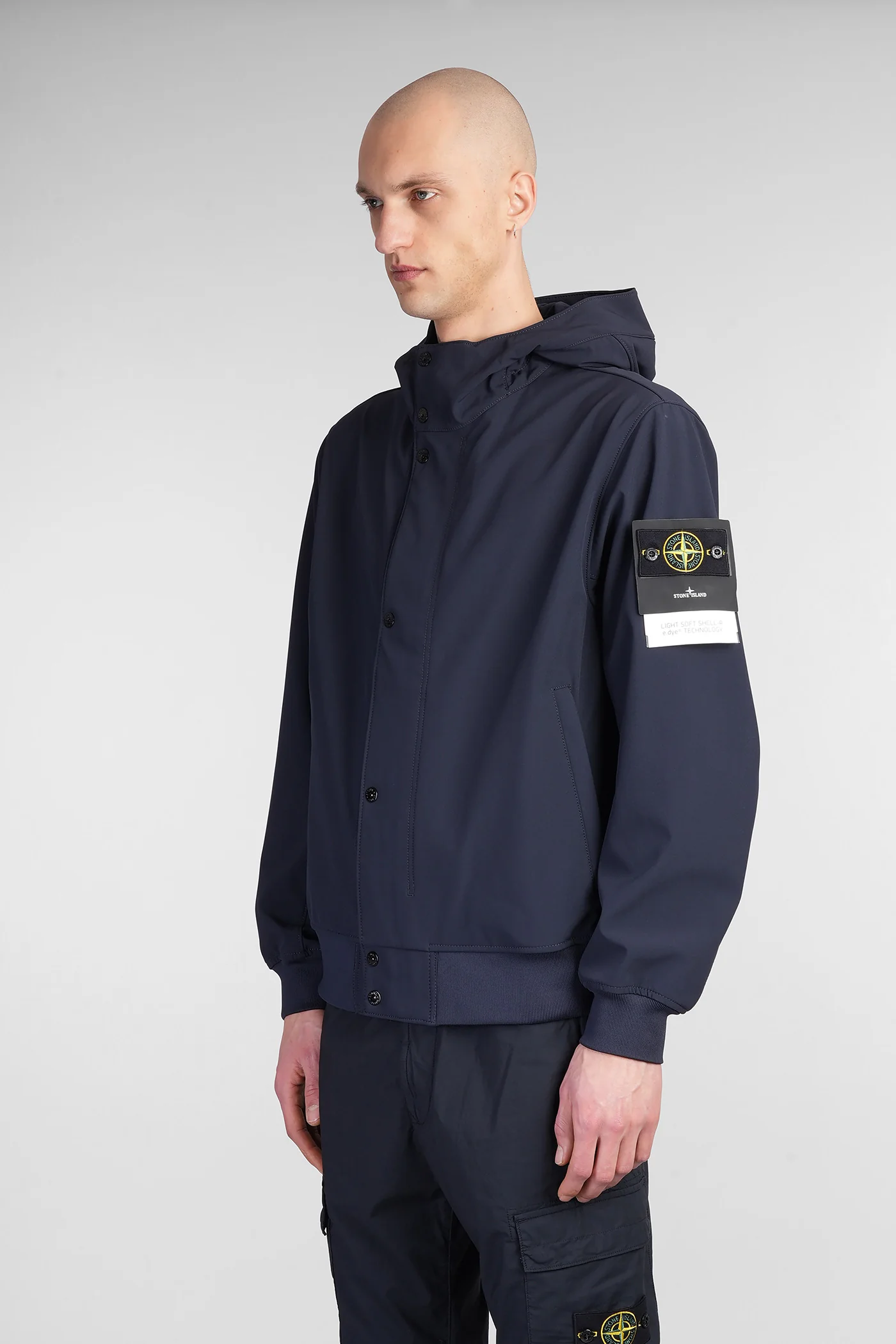 Casual jacket in blue polyester - Image 4