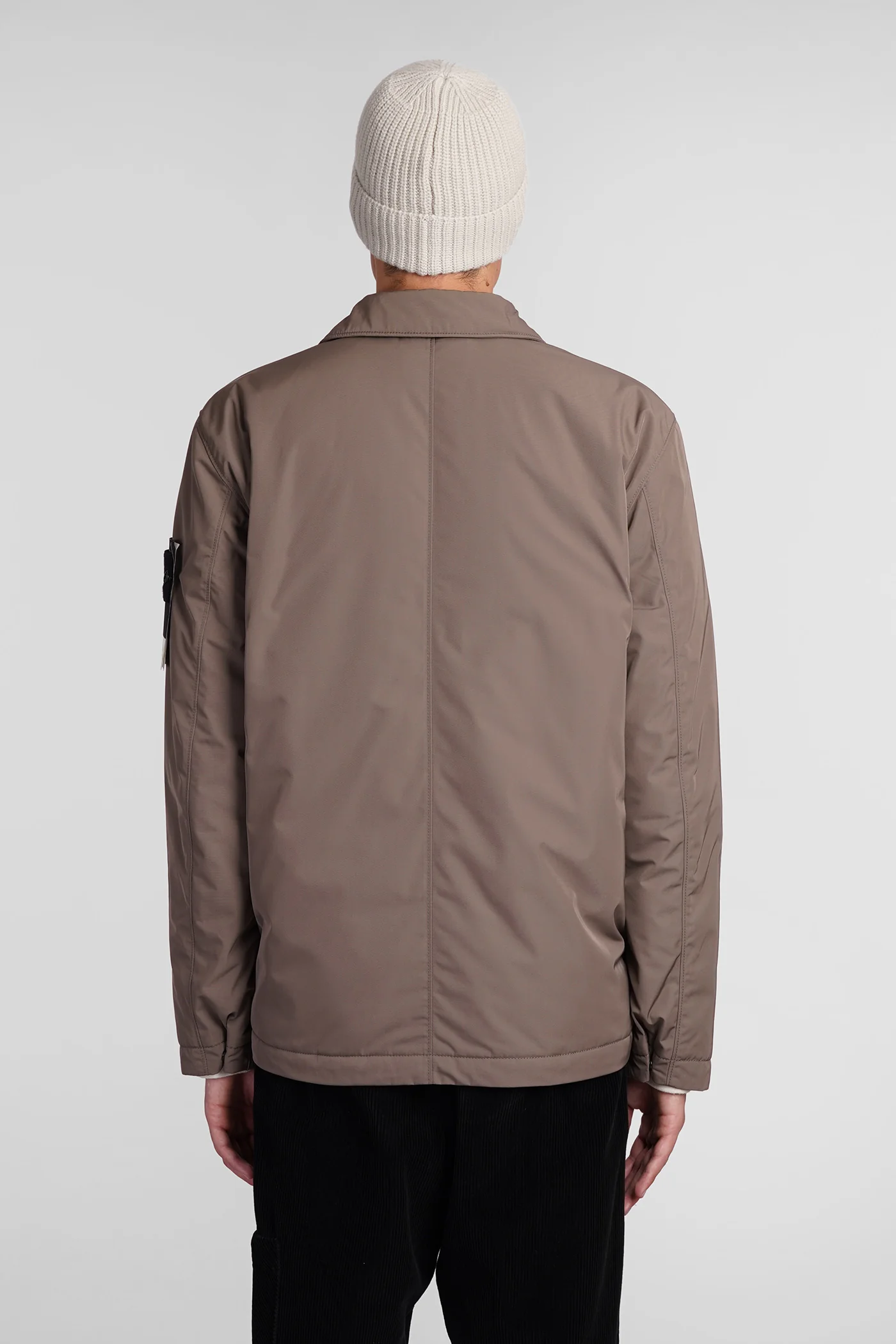 Casual jacket in brown polyester - Image 3