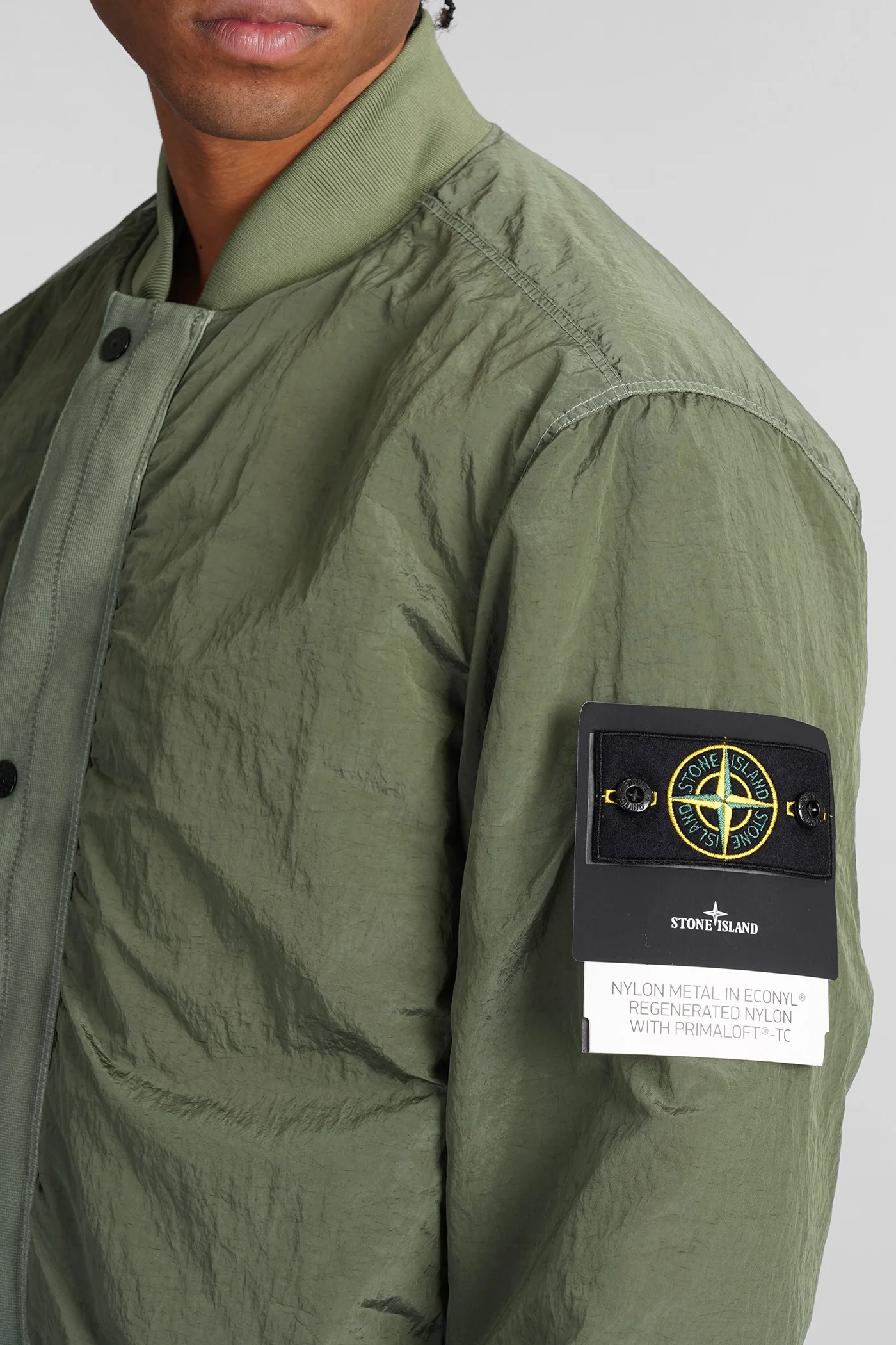 Casual jacket in green polyamide - Image 5