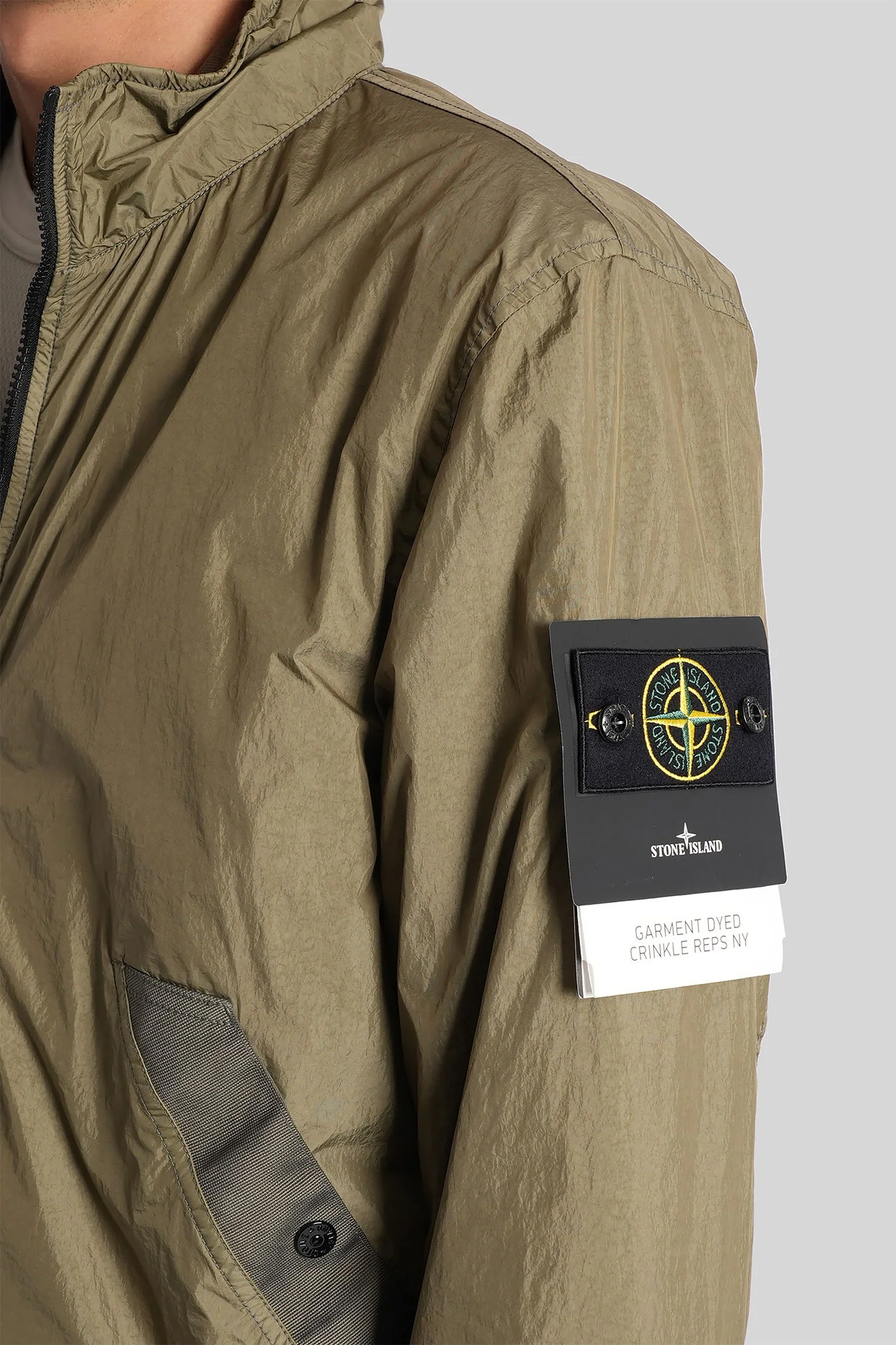 Casual jacket in green polyamide - Image 5