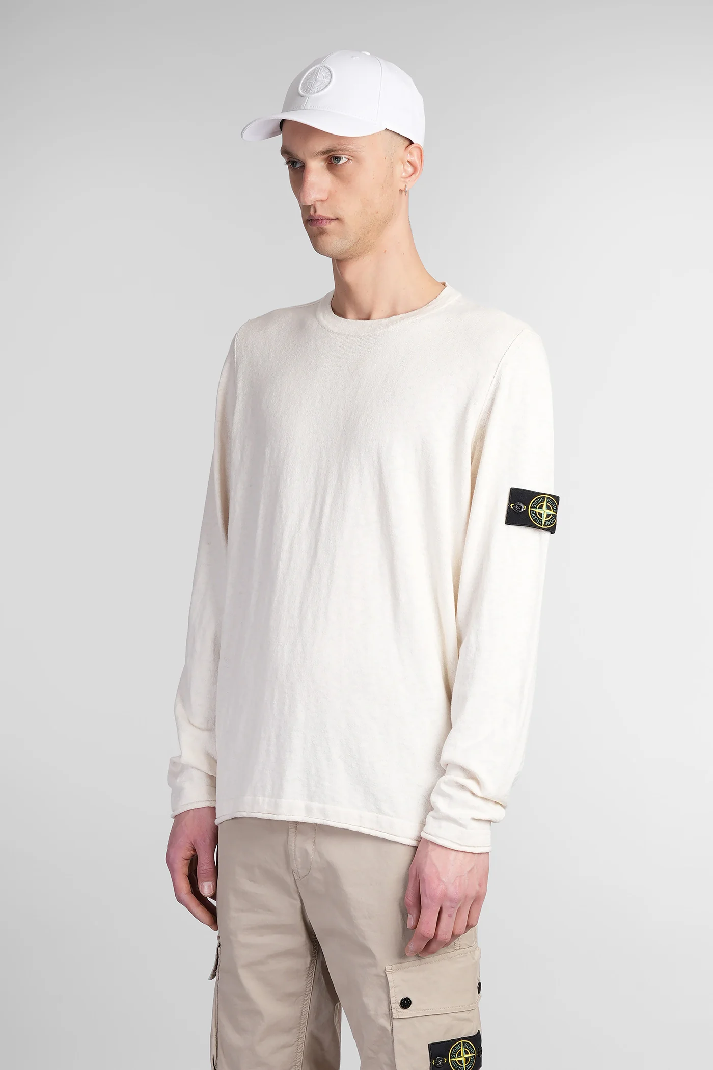 Knitwear in beige cotton - Image 4