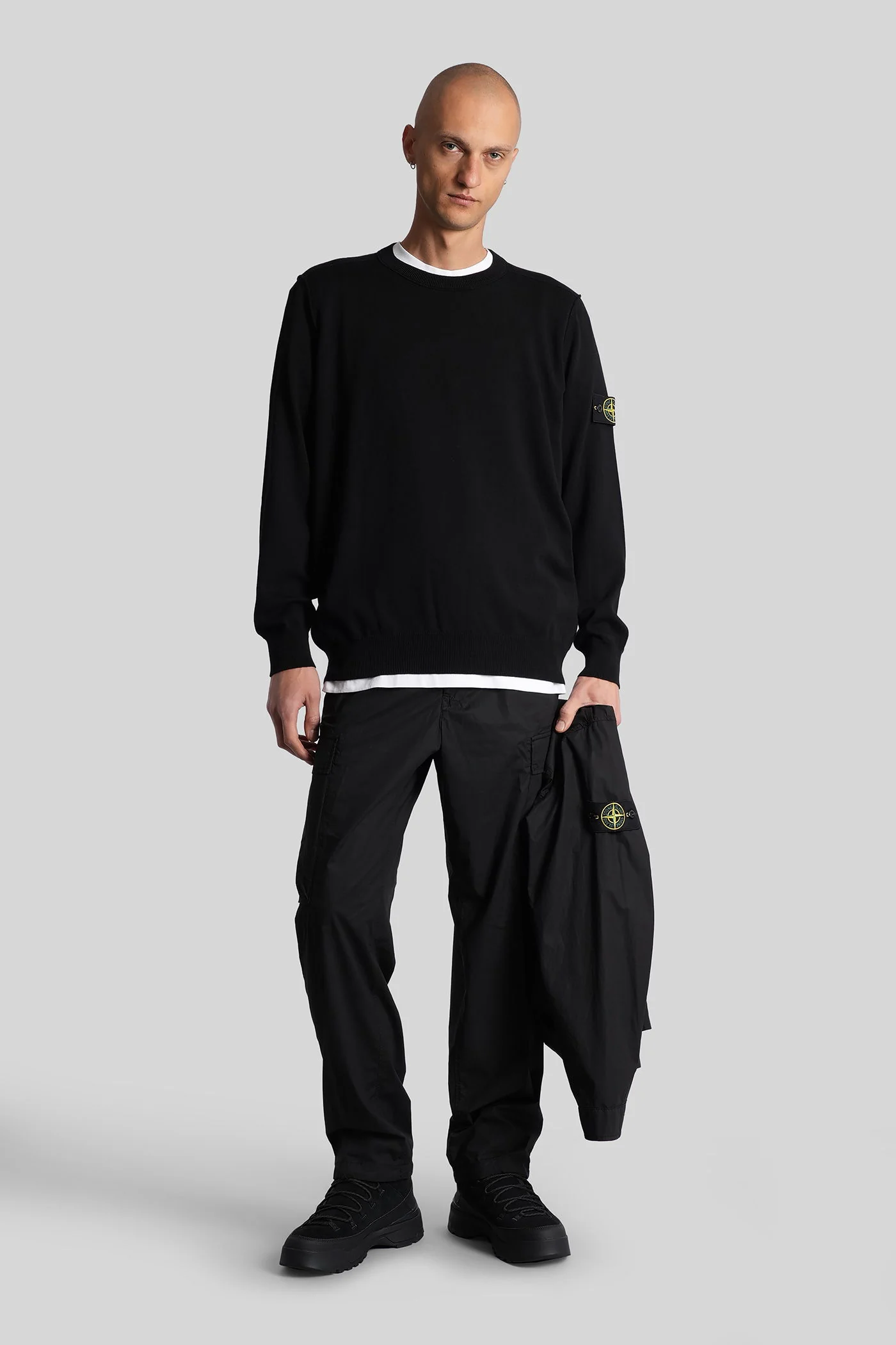 Knitwear in black cotton - Image 2