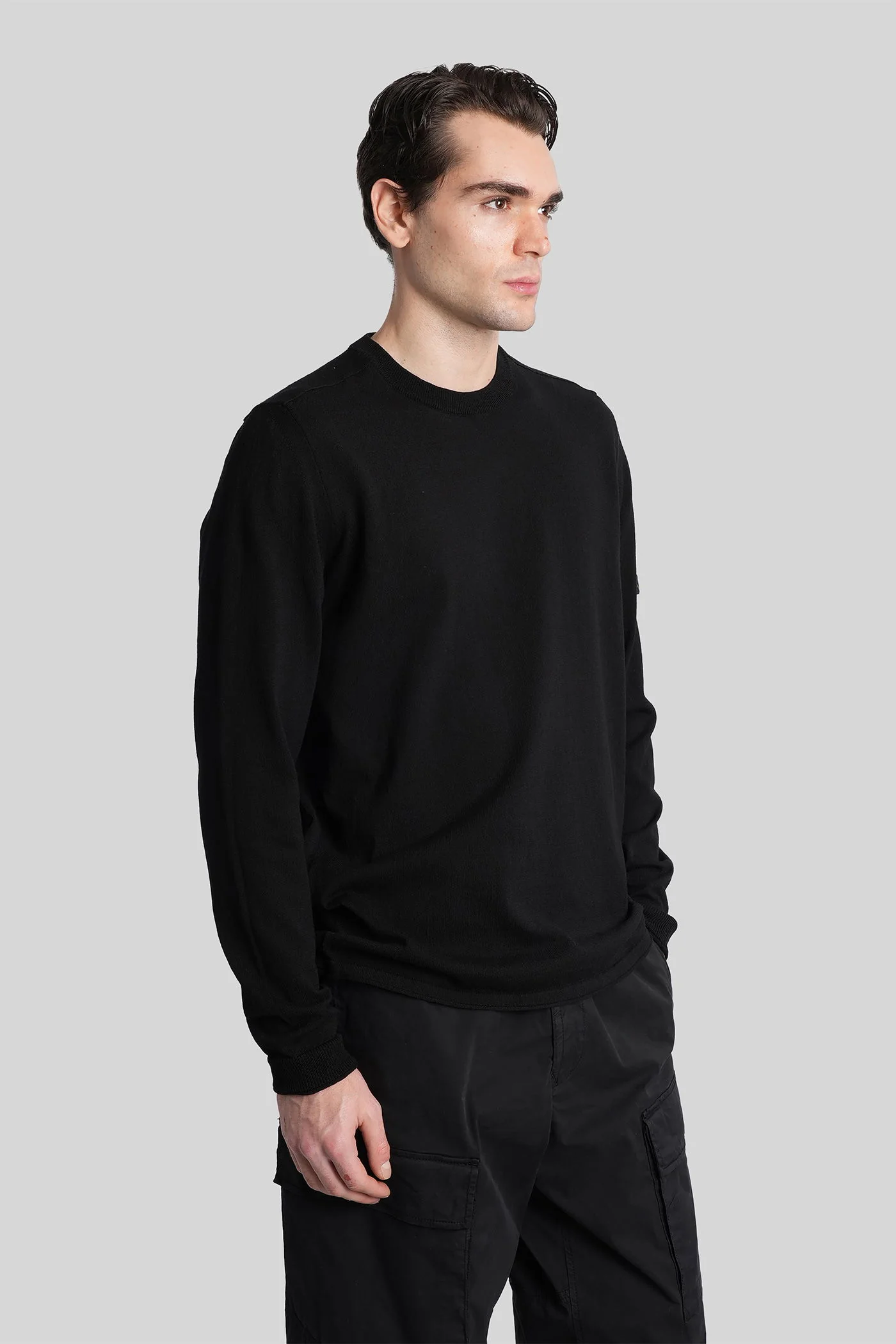 Knitwear in black cotton - Image 4