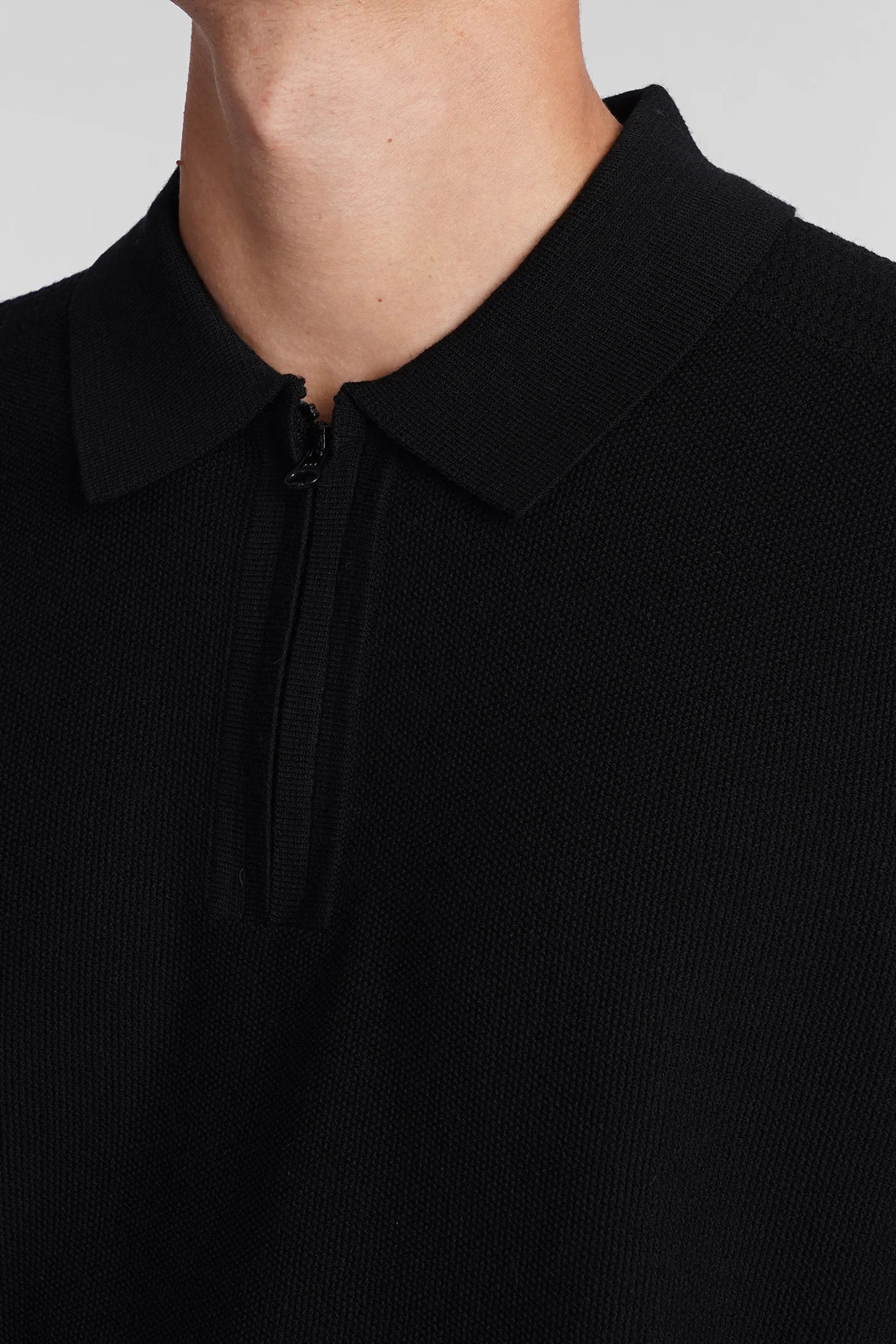 Knitwear in black wool - Image 5