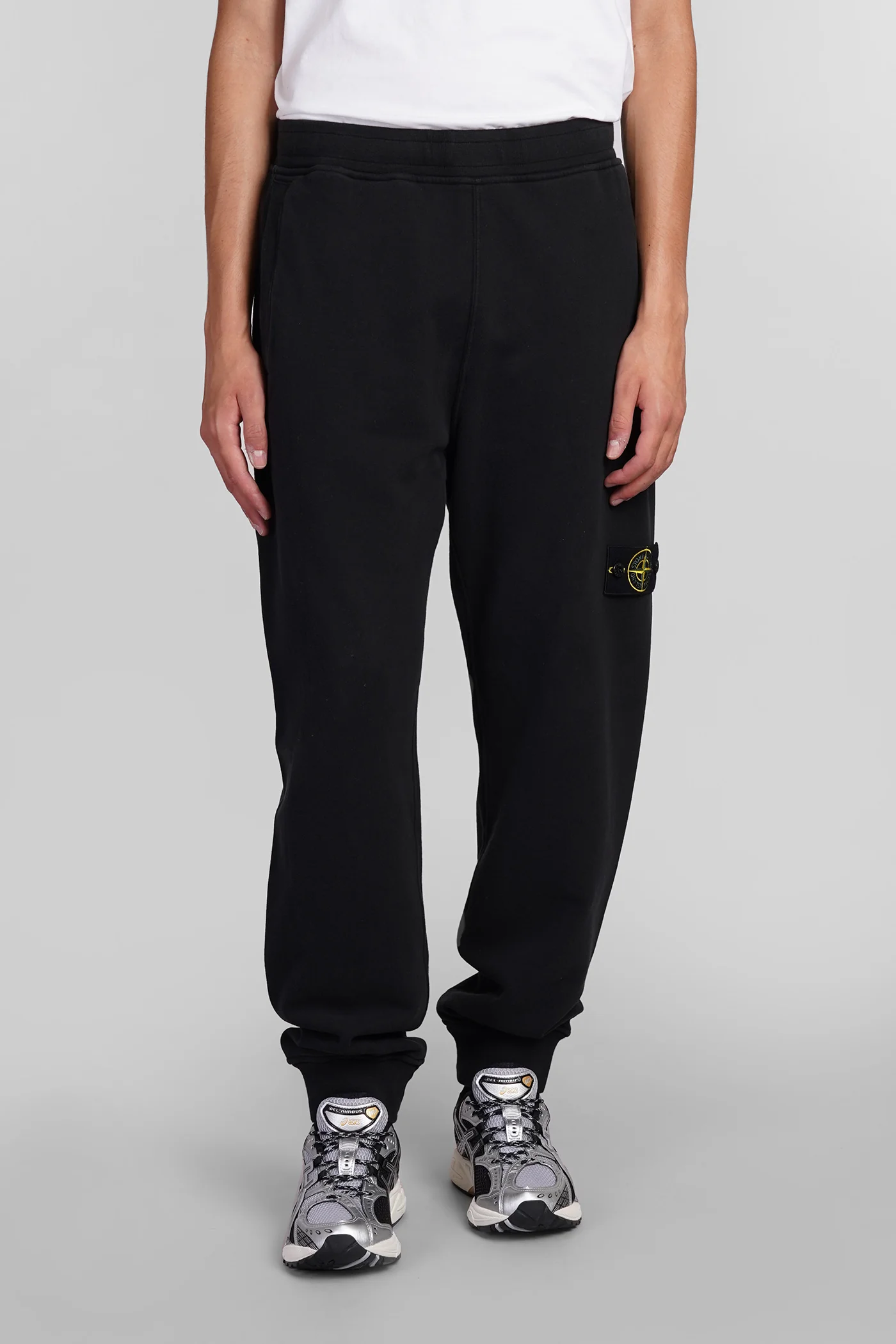Pants in black cotton