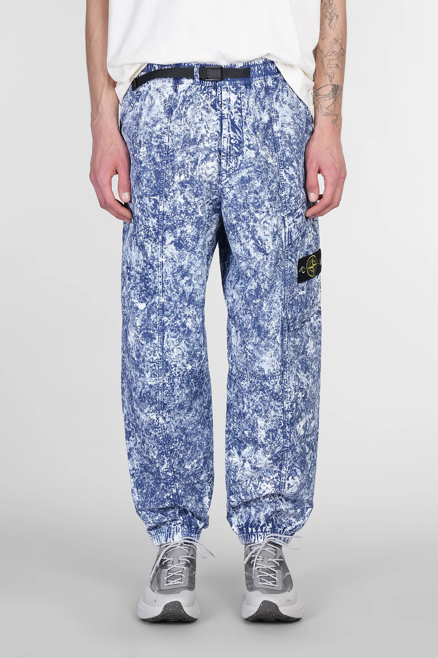 Pants in blue cotton