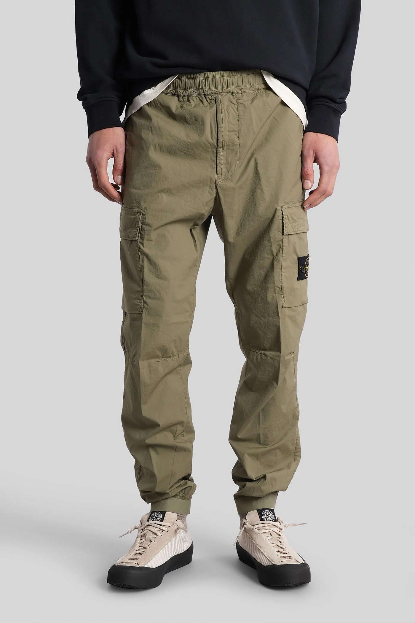Pants in green cotton