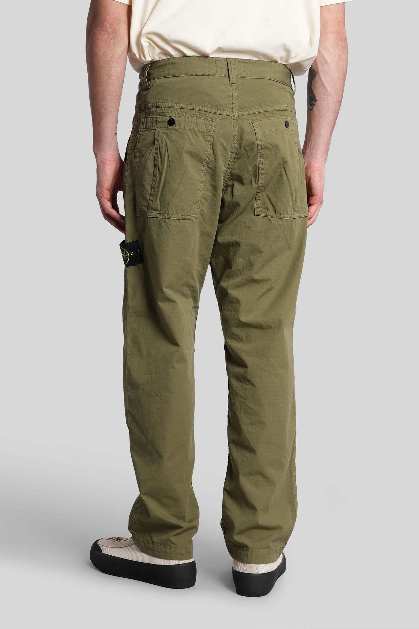 Pants in green cotton - Image 3