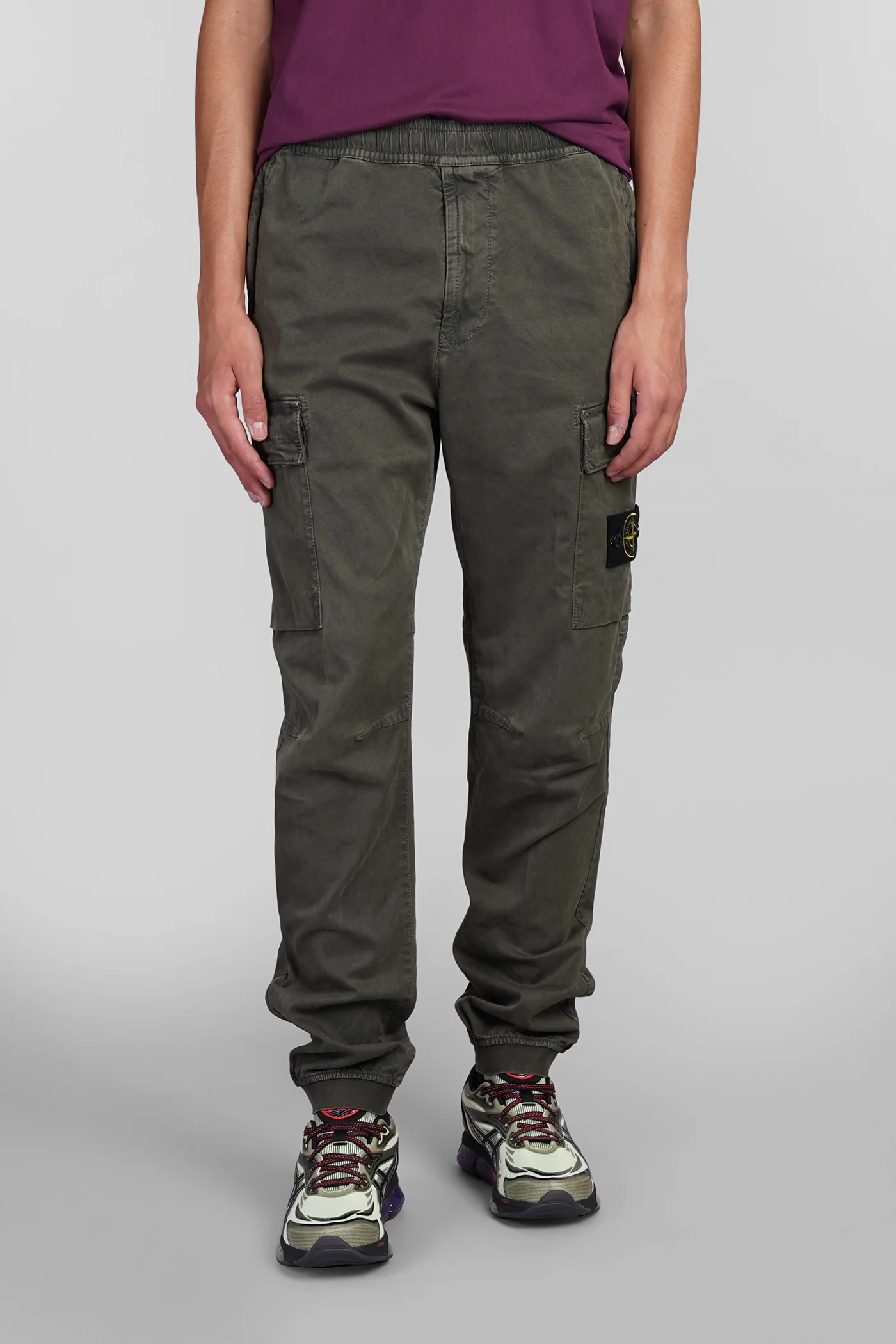Pants in green cotton