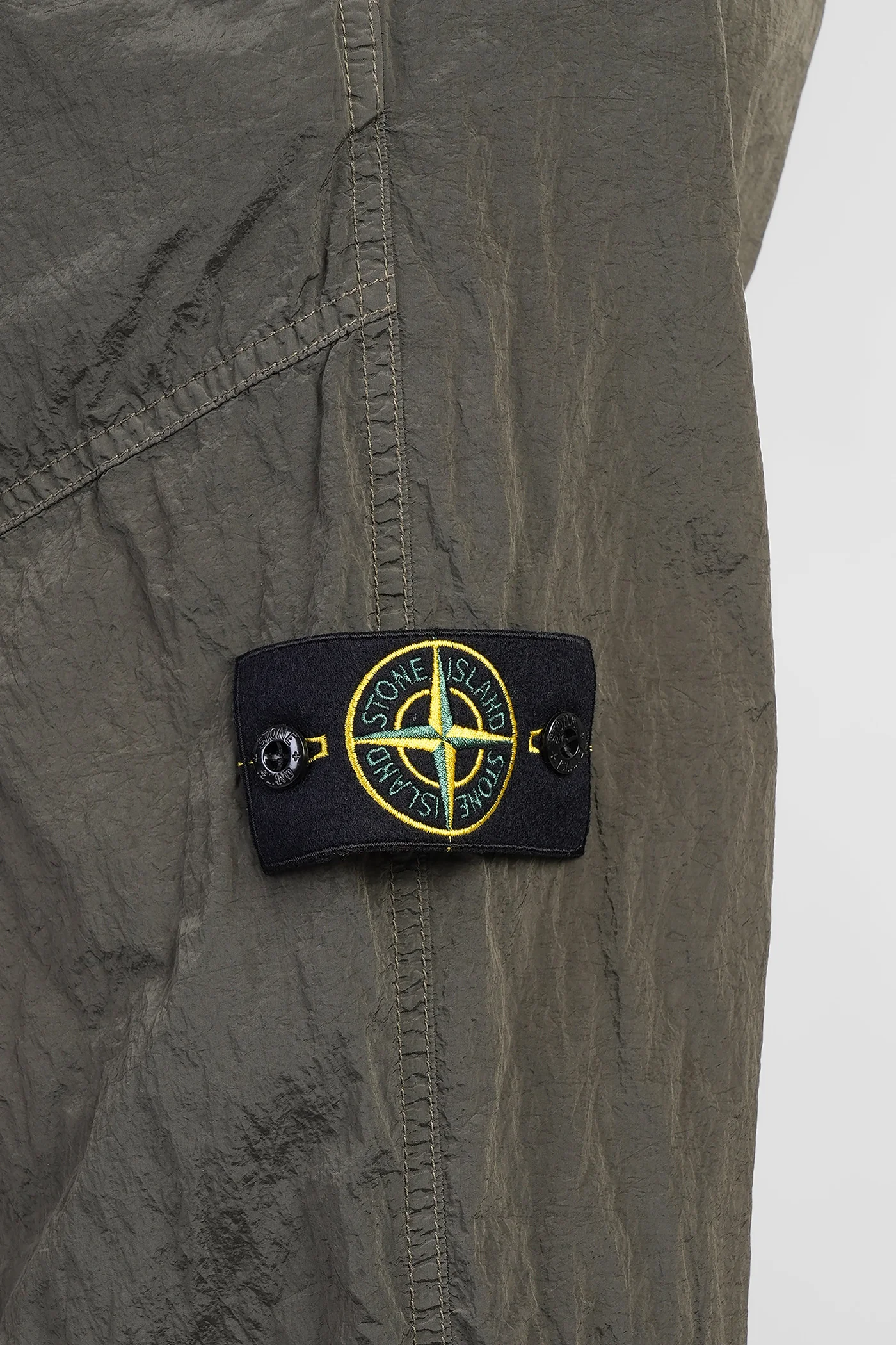 Pants in green polyamide - Image 5