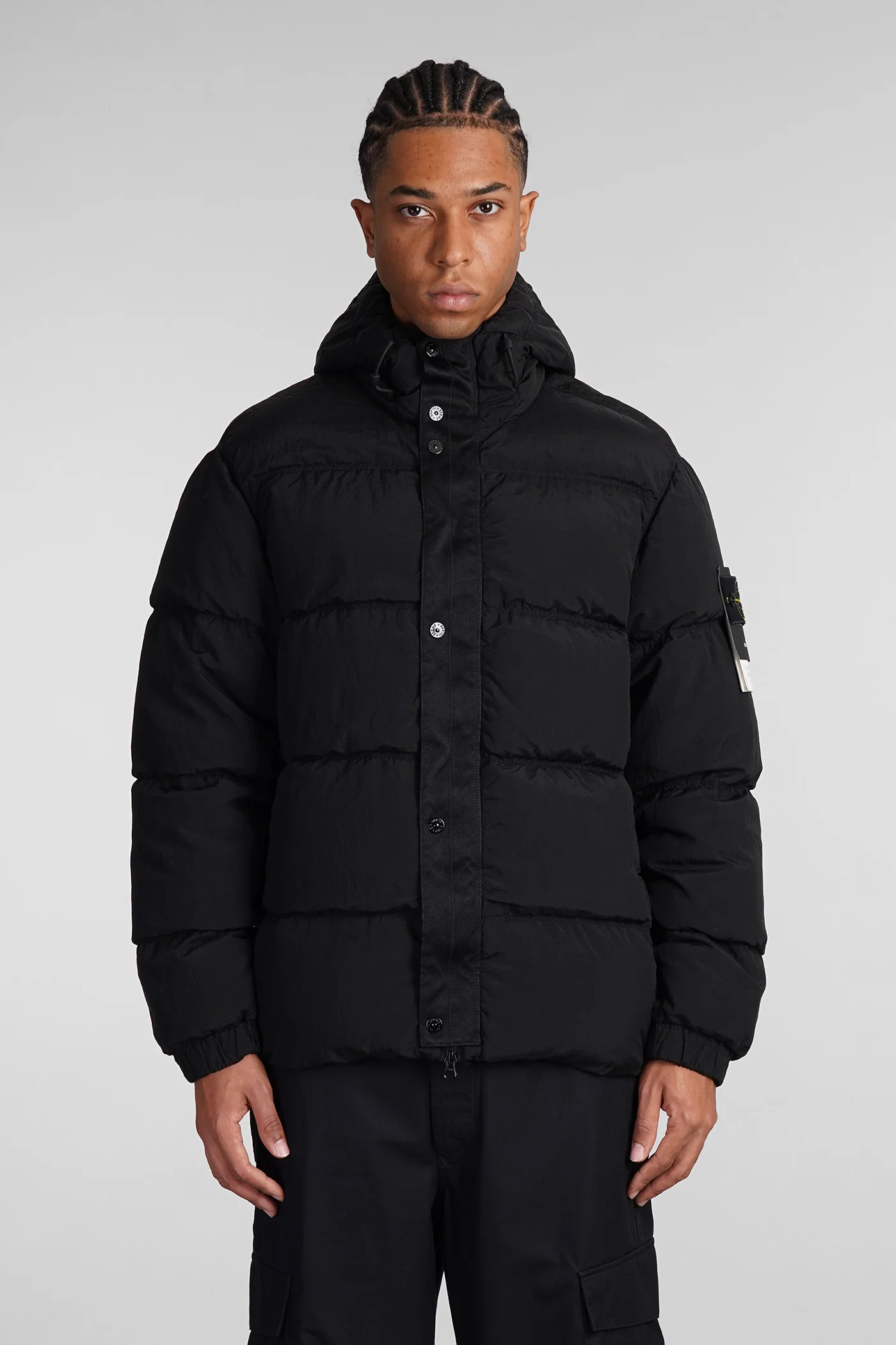 puffer in black polyamide