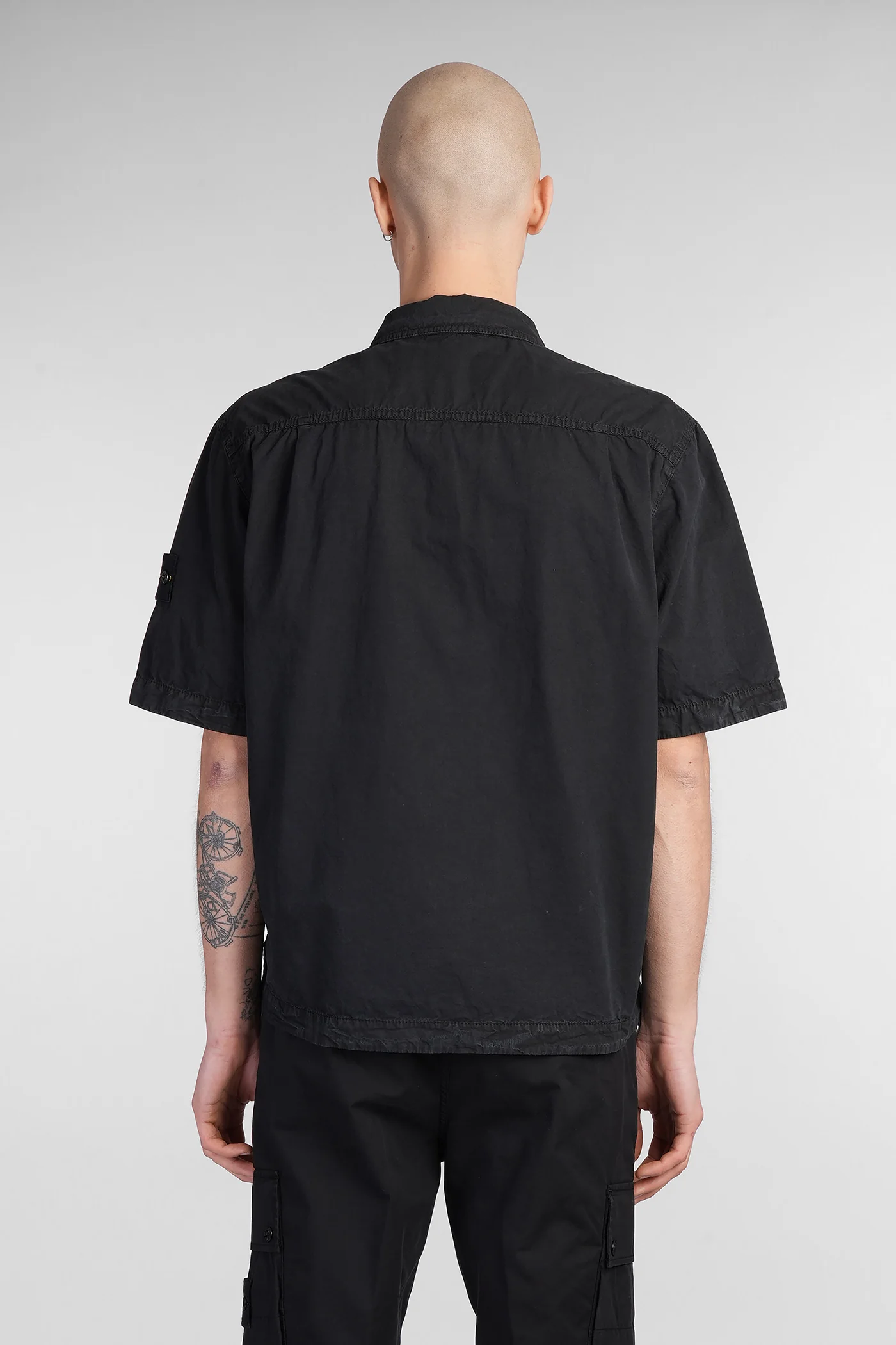 Shirt in black cotton - Image 3