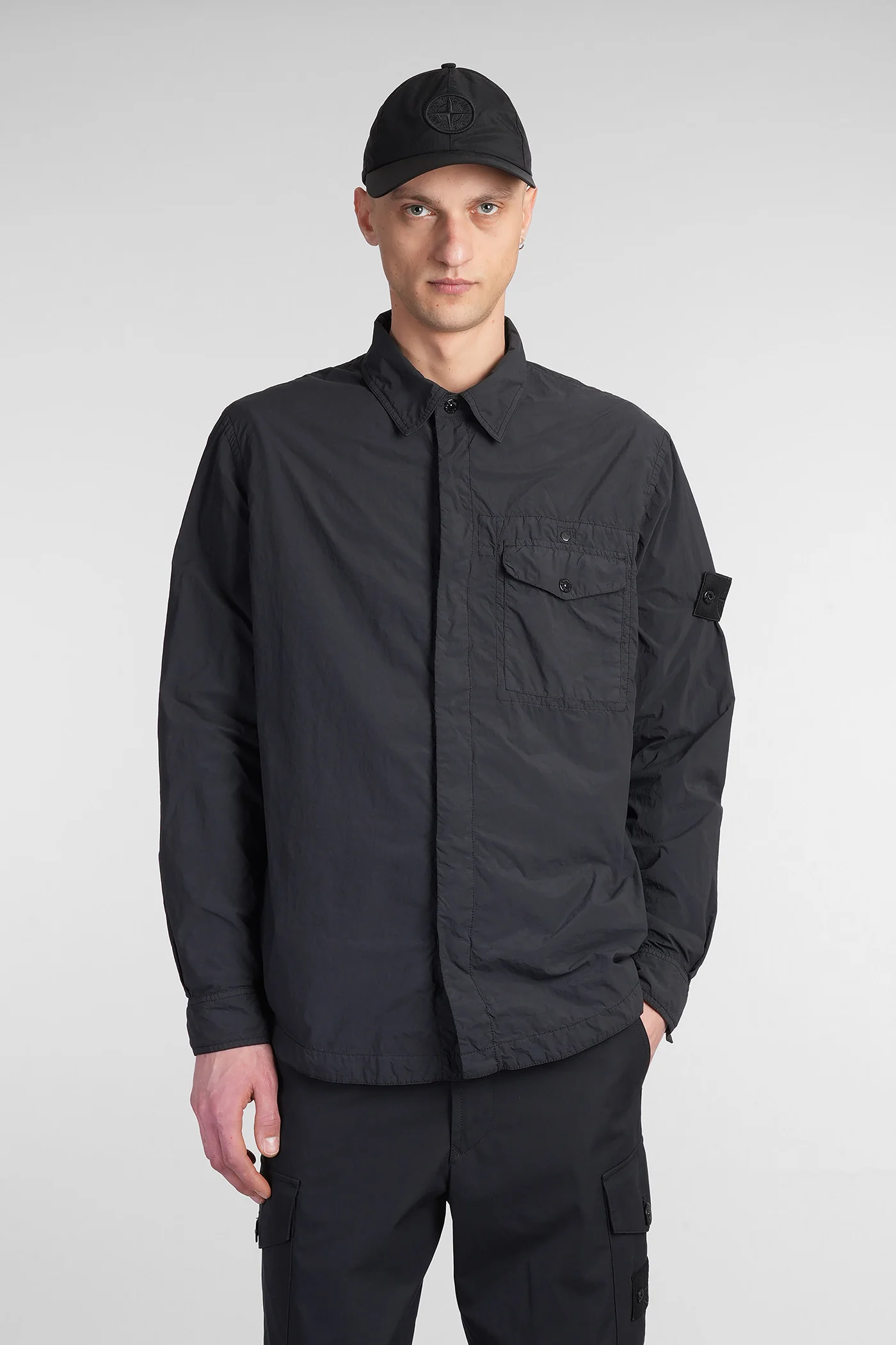 Shirt in black polyamide