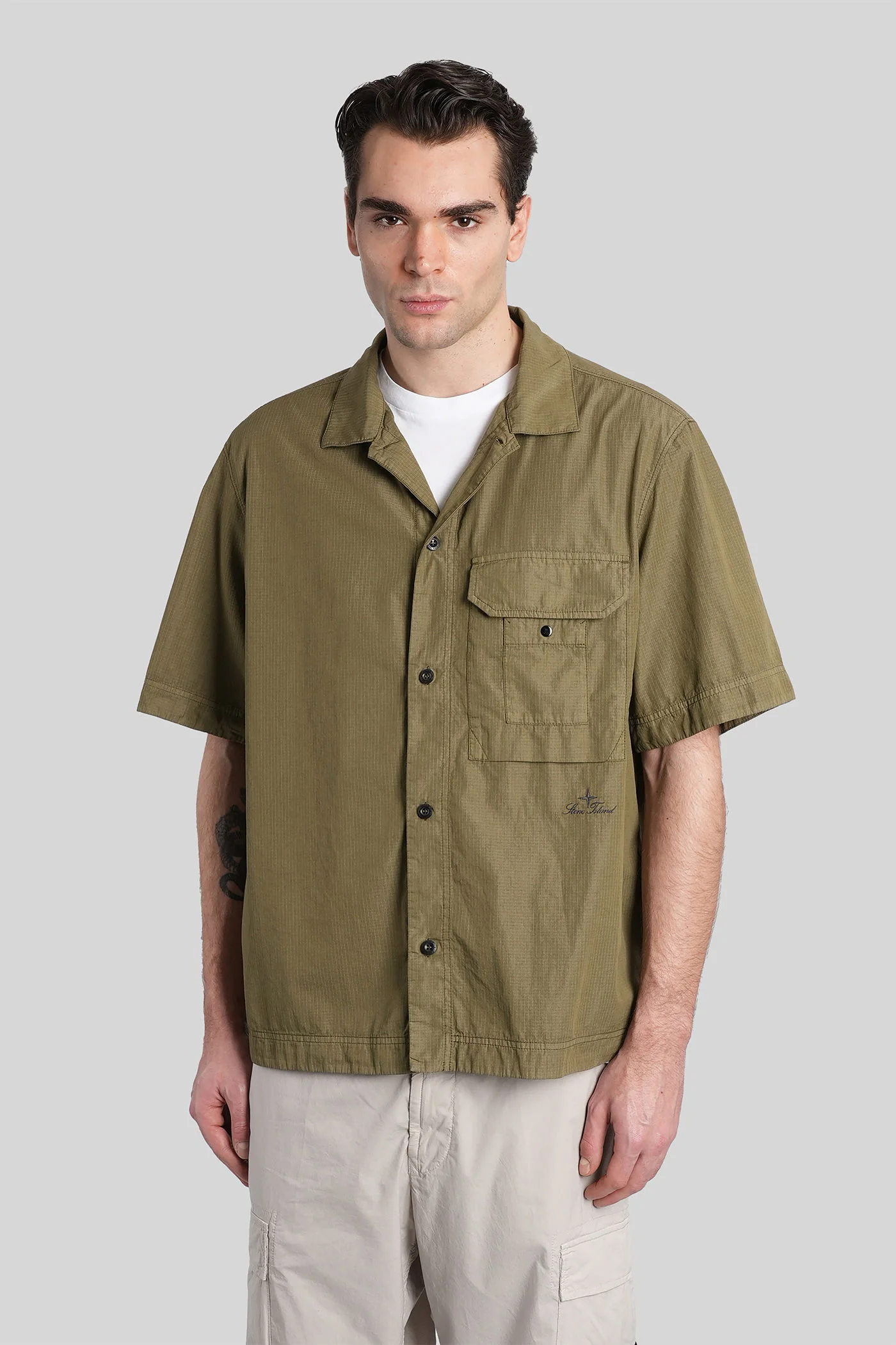 Shirt in green cotton