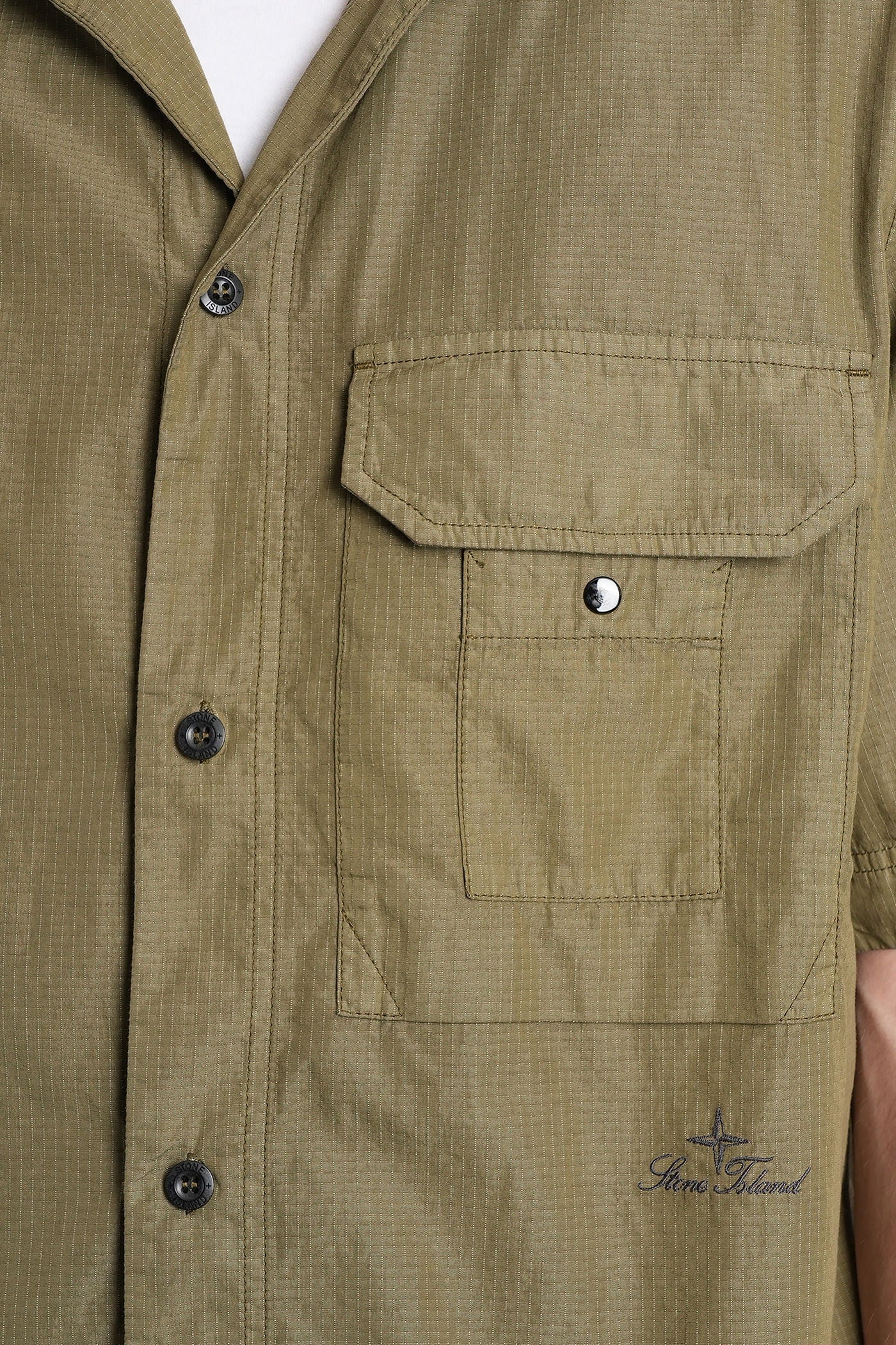 Shirt in green cotton - Image 5
