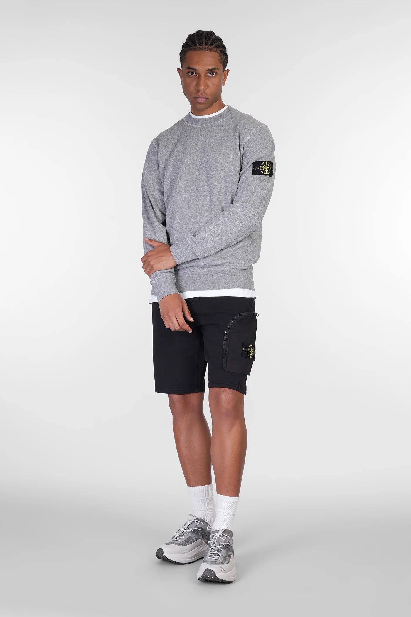 Shorts in black cotton - Image 2