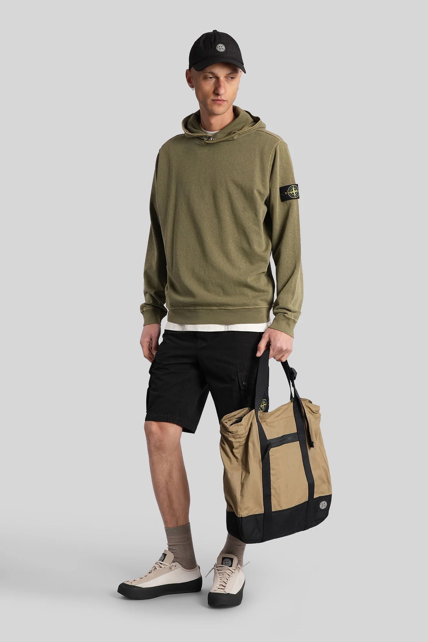 Shorts in black cotton - Image 2