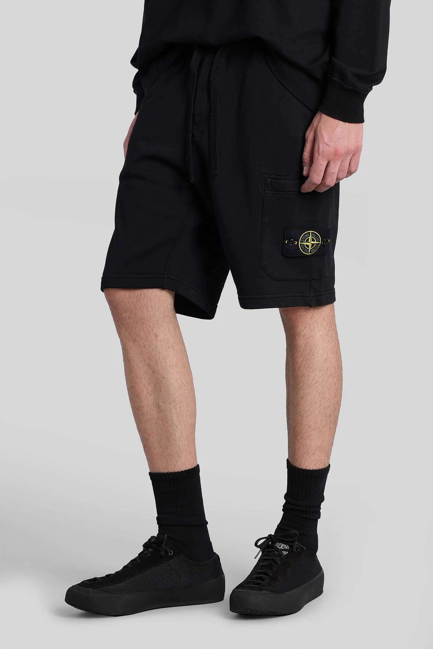 Shorts in black cotton - Image 4